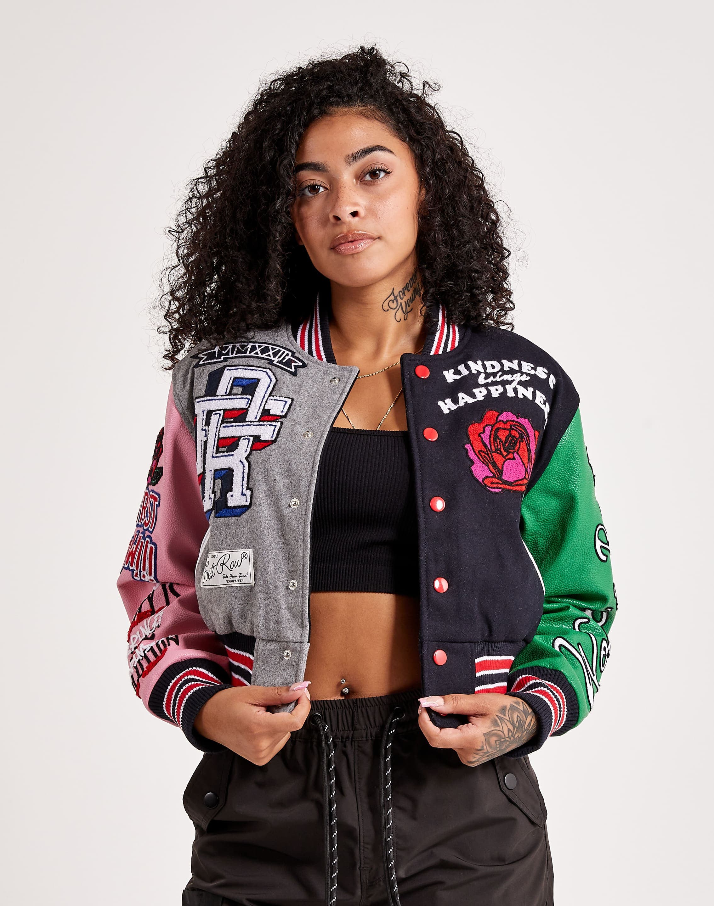 First Row First Line First Row Flower Power Varsity Jacket – DTLR