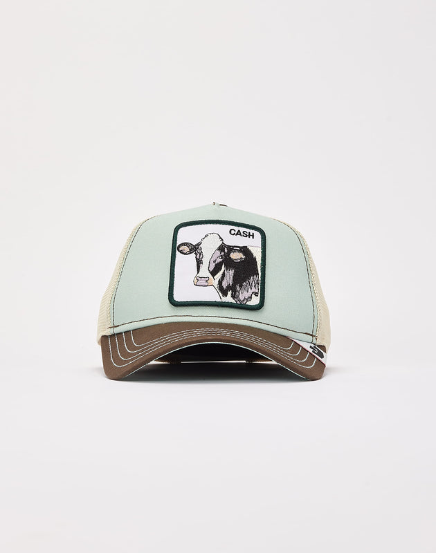 Casquette Snapback Goorin Bros The Farm MV Bovine MVP Trucker – Bleu Kaki, Toile Et Mesh, Adjustable