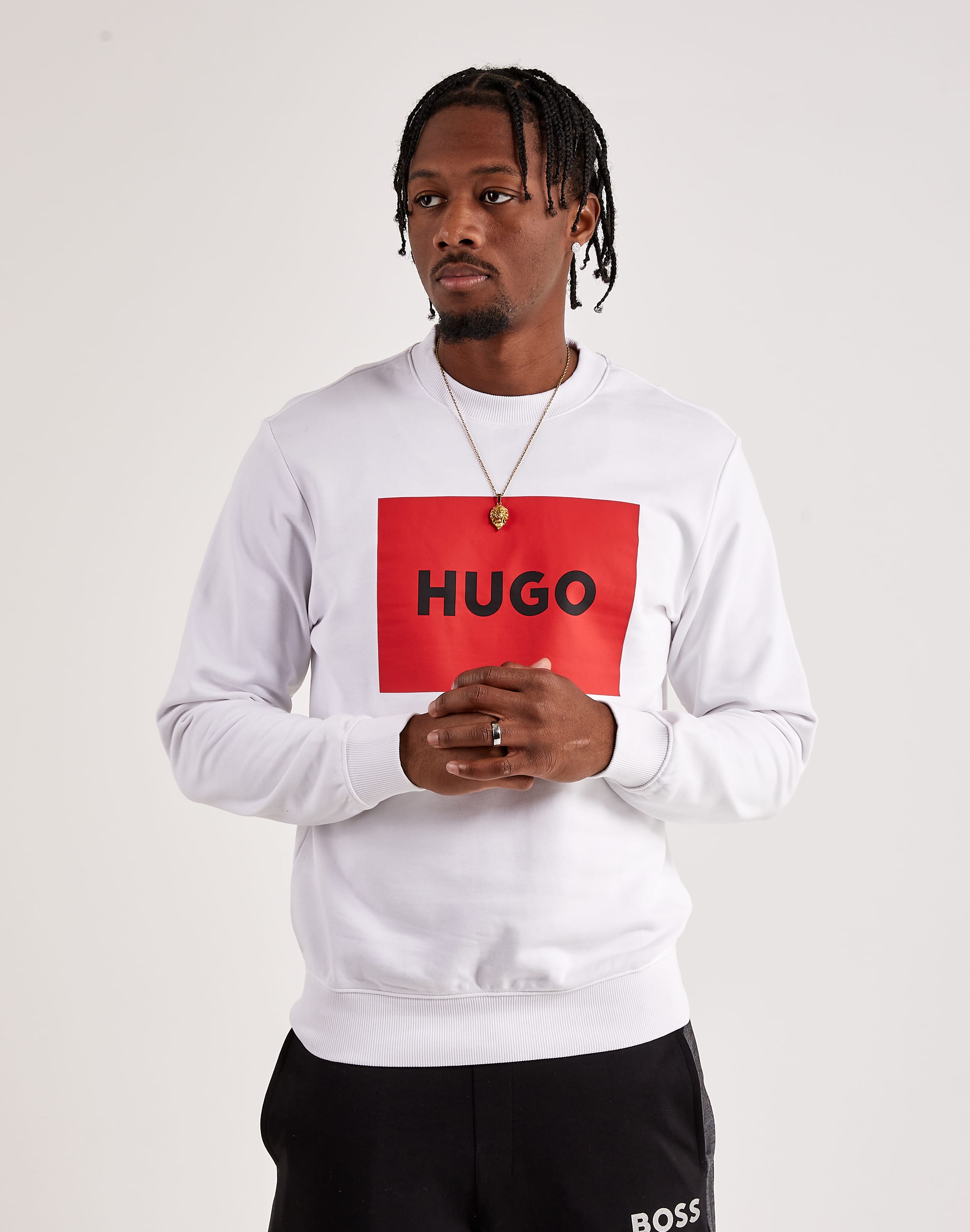 Hugo Box Logo Crewneck Sweatshirt – DTLR