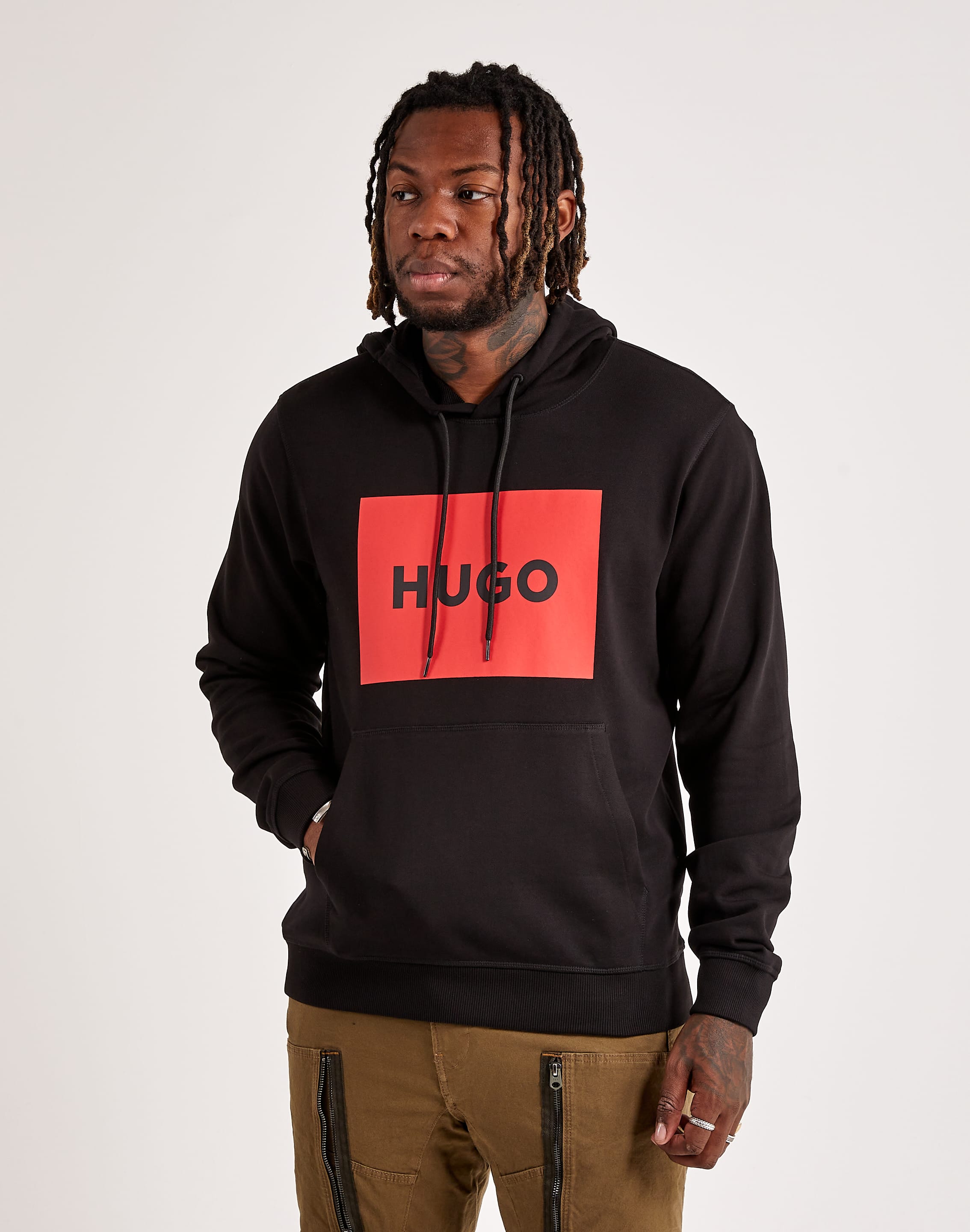 Hugo Box Logo Pullover Hoodie – DTLR