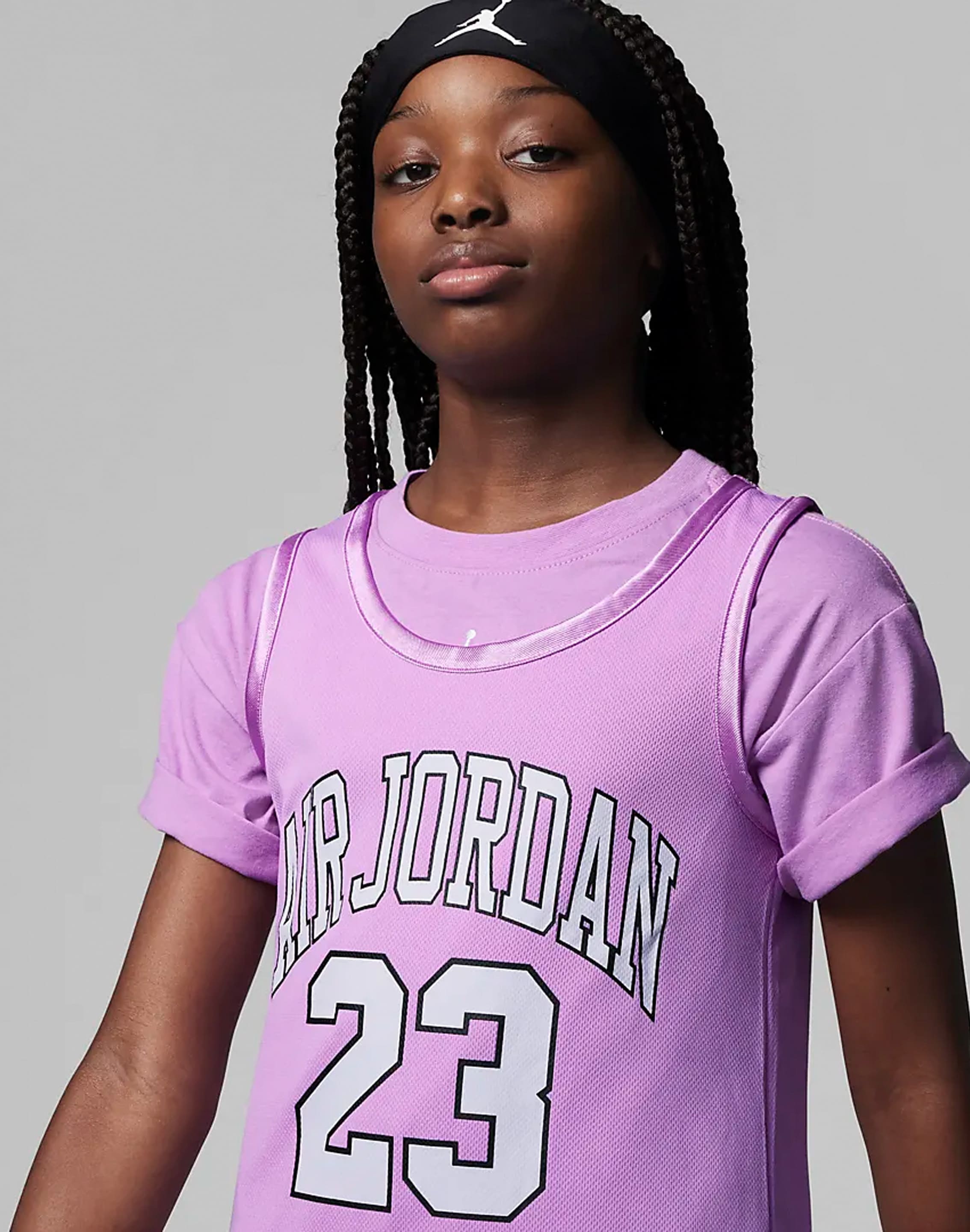 Shop Jordan Kids' Heritage Jersey Dress 45B320-P3R pink