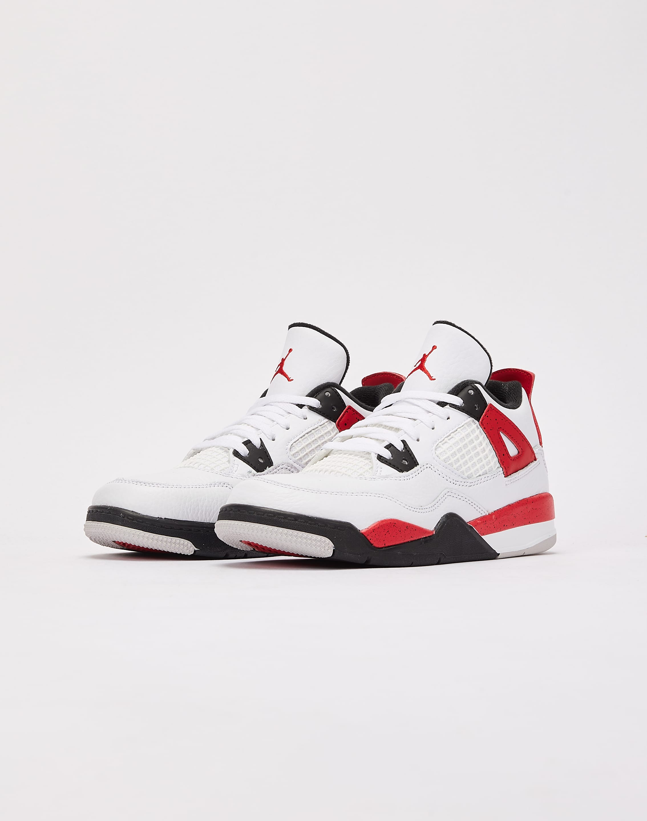 Jordan Brand Jordan 4 Retro'Red Cement' (Preschool) WHITE/FIRE  RED-BLACK-GREY
