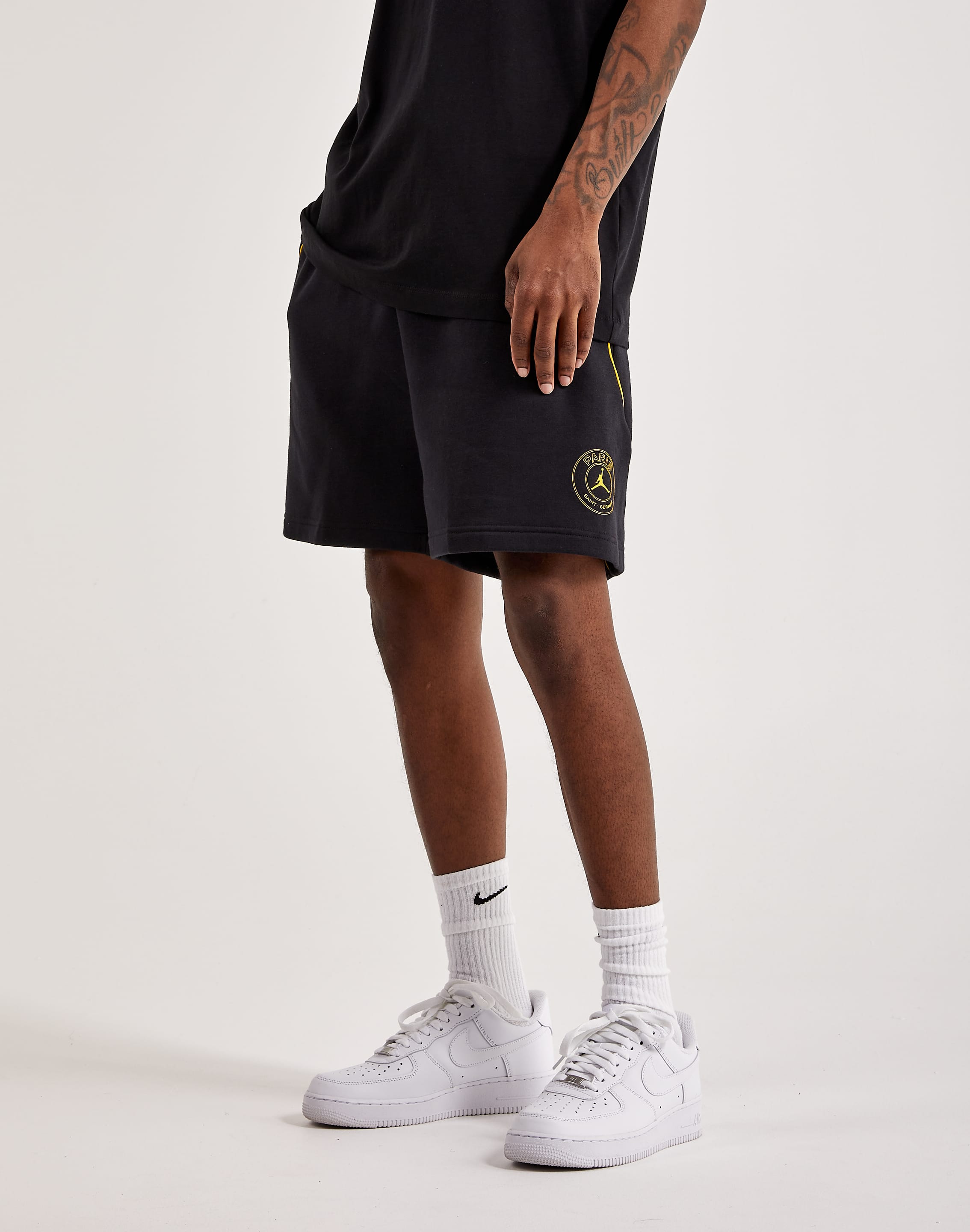 Jordan PSG logo shorts in black