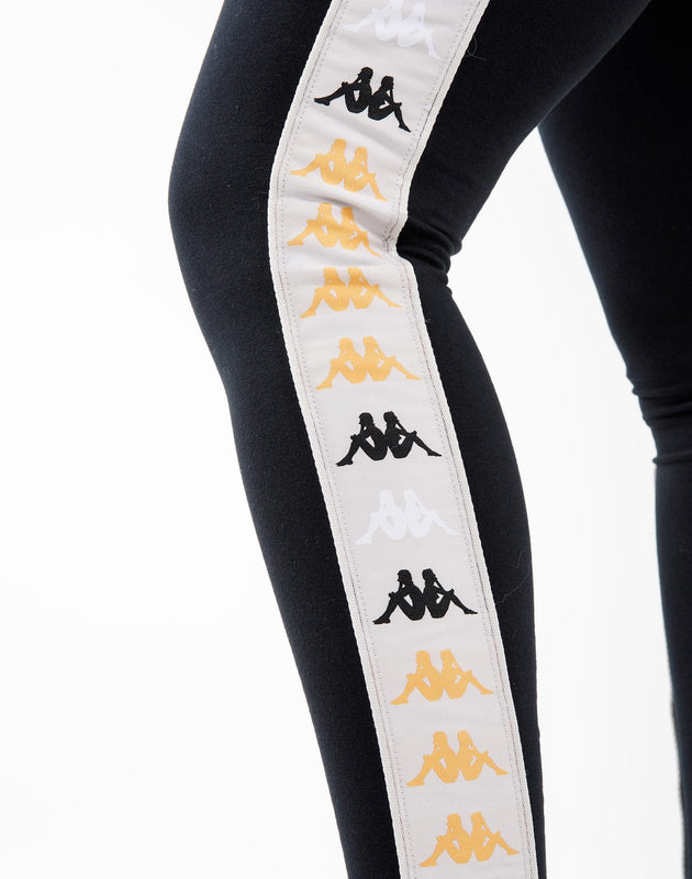 Kappa Leggings 222 Banda Anen Slim Donna – Nero/Bianco – Modello 303WGJ0 – Sportswear