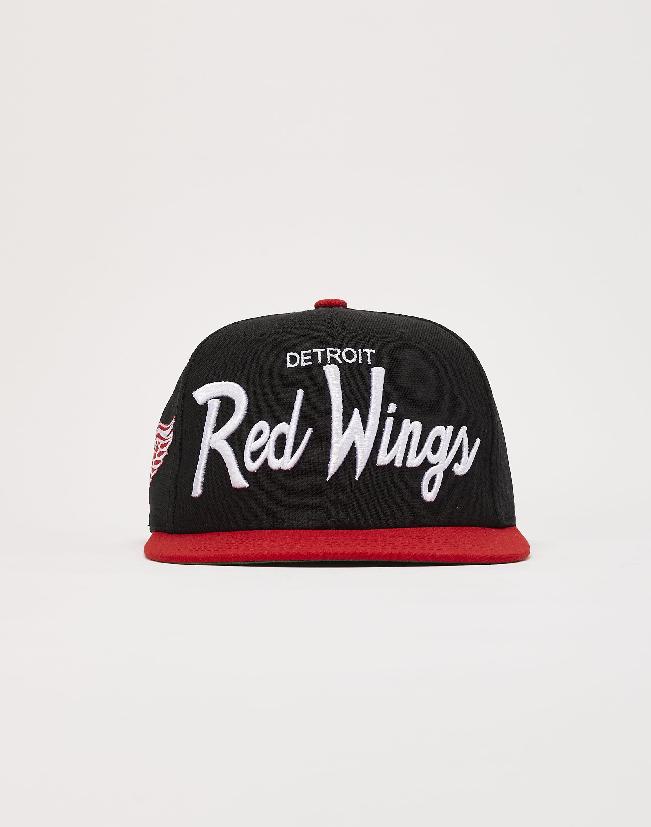 Mitchell & Ness - NHL Black snapback Cap - Detroit Red Wings Vintage Script Black/Red Snapback @ Hatstore