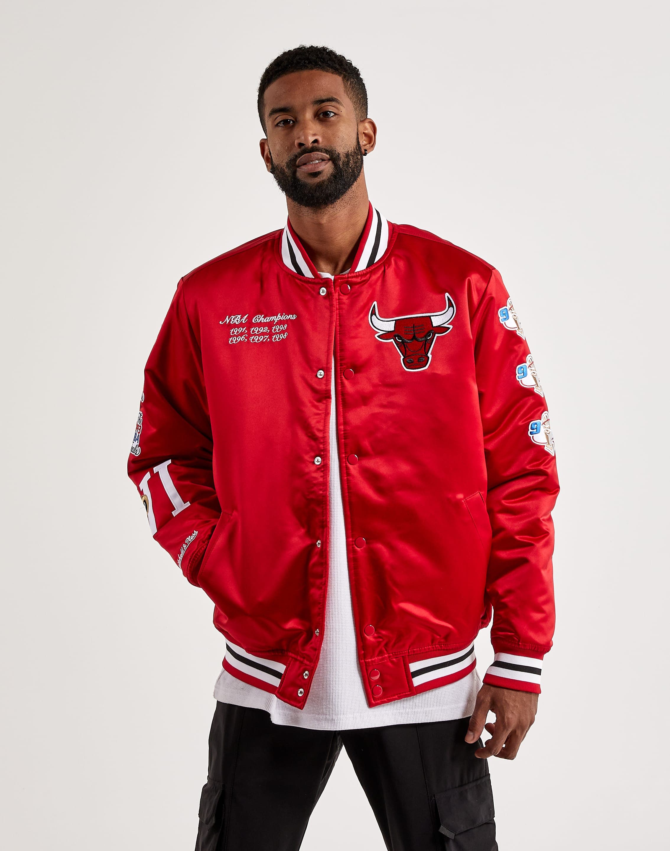 Mitchell & Ness, Jackets & Coats, Mitchel Ness Nba Warm Up Jacket Chicago  Bulls