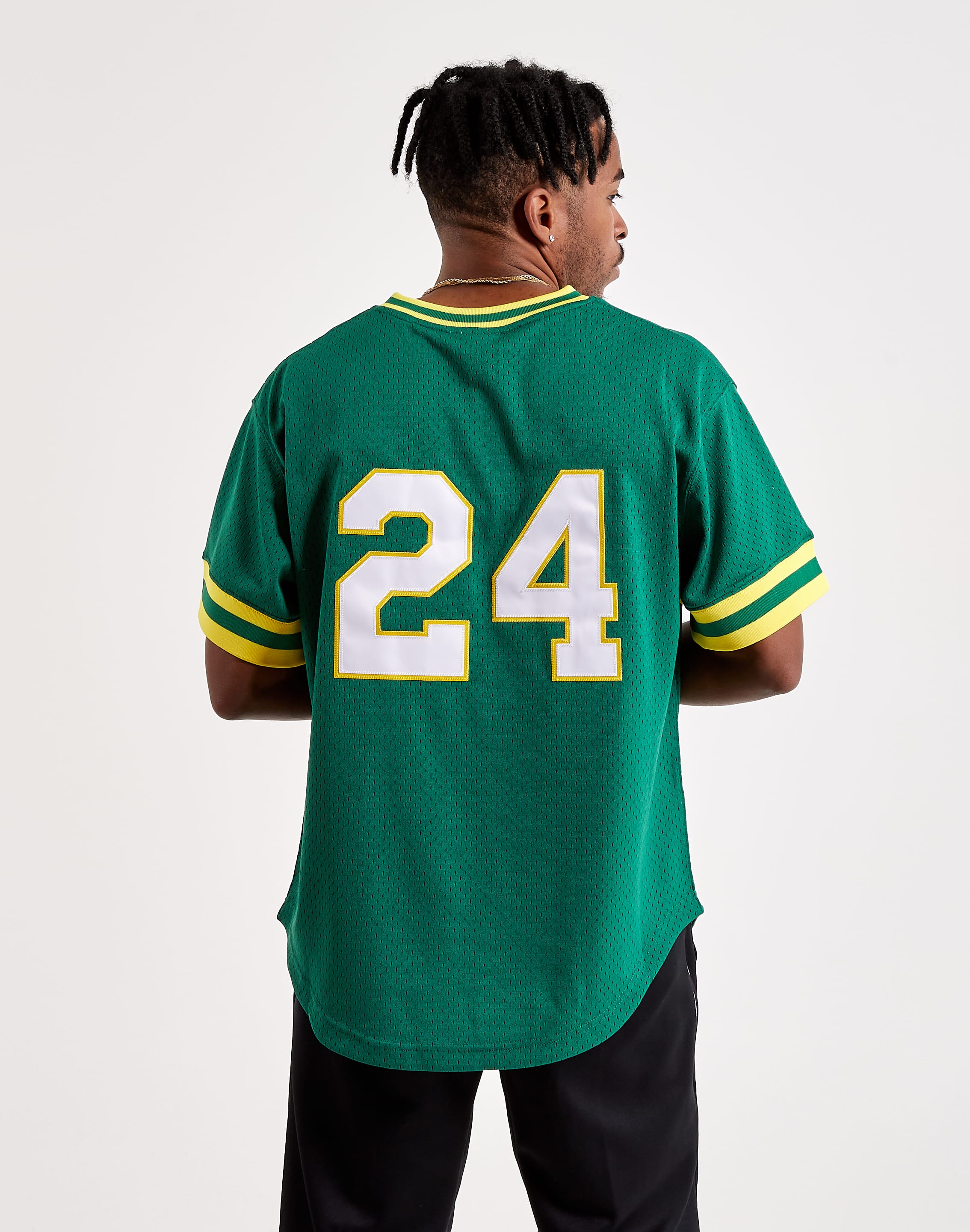 Rickey Henderson Oakland Athletics Mitchell & Ness Logo Throwback T-Shirt -  Green