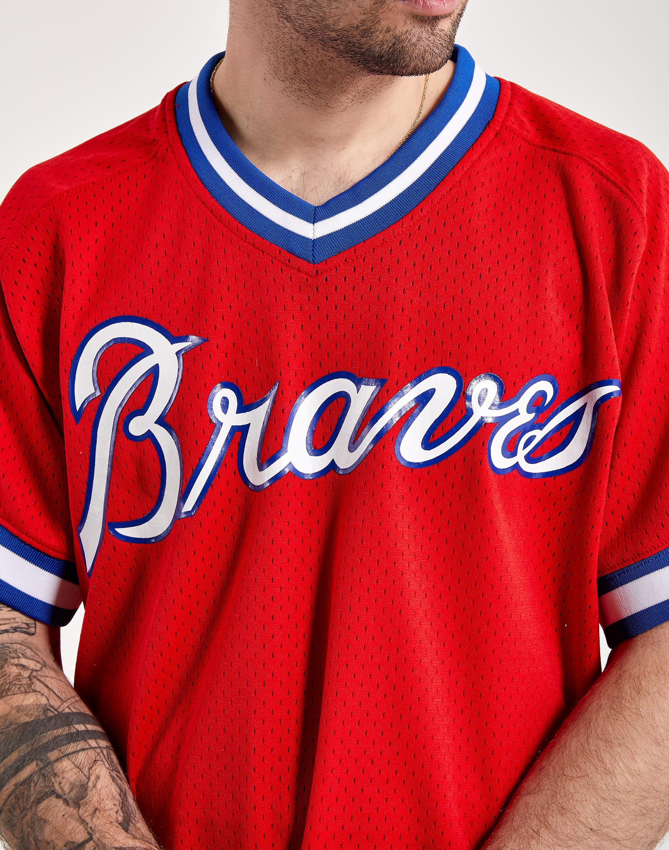 mitchell and ness braves jersey