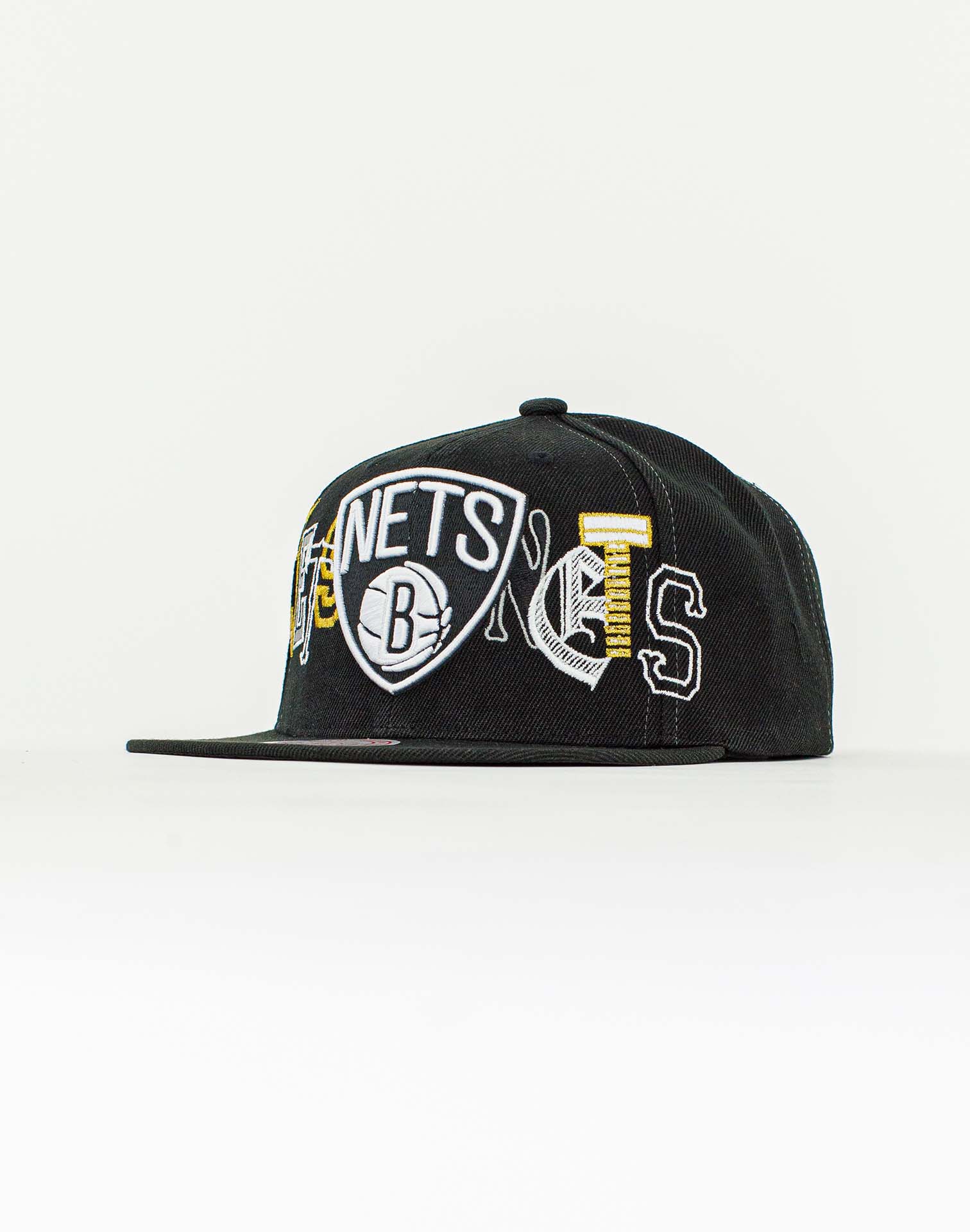 Brooklyn Nets Hat Cap Snap Back Mens NBA Basketball Mitchell Ness