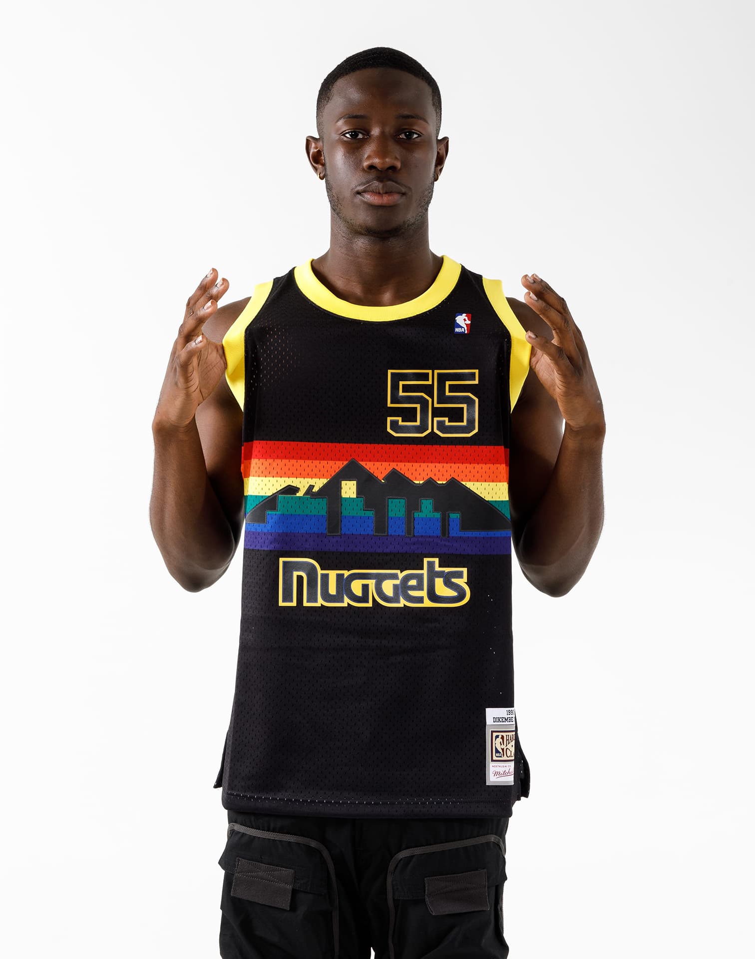 Adidas Denver Nuggets NBA Dikembe Mutombo Hardwood Classics Jersey