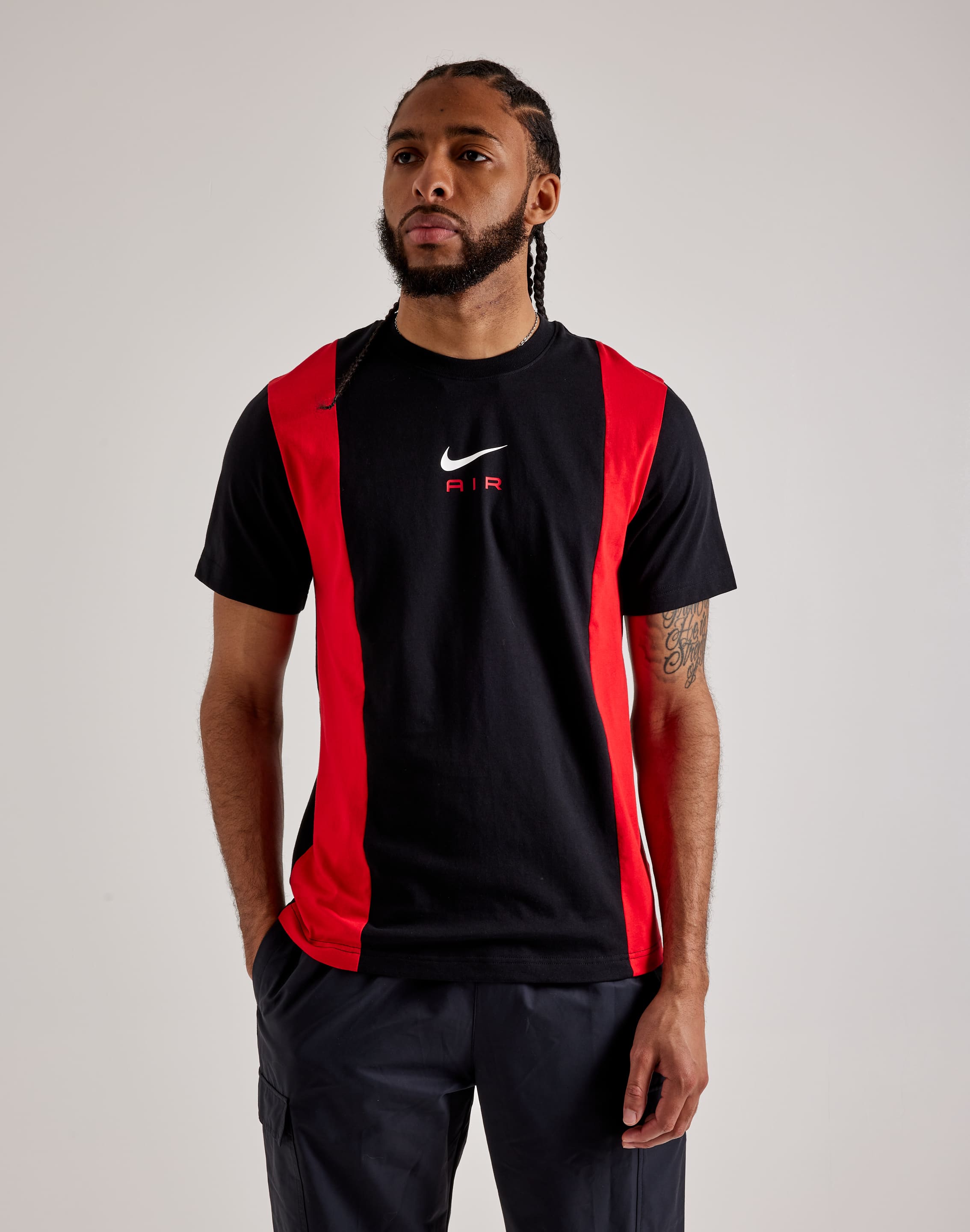 nike air black and red t shirt