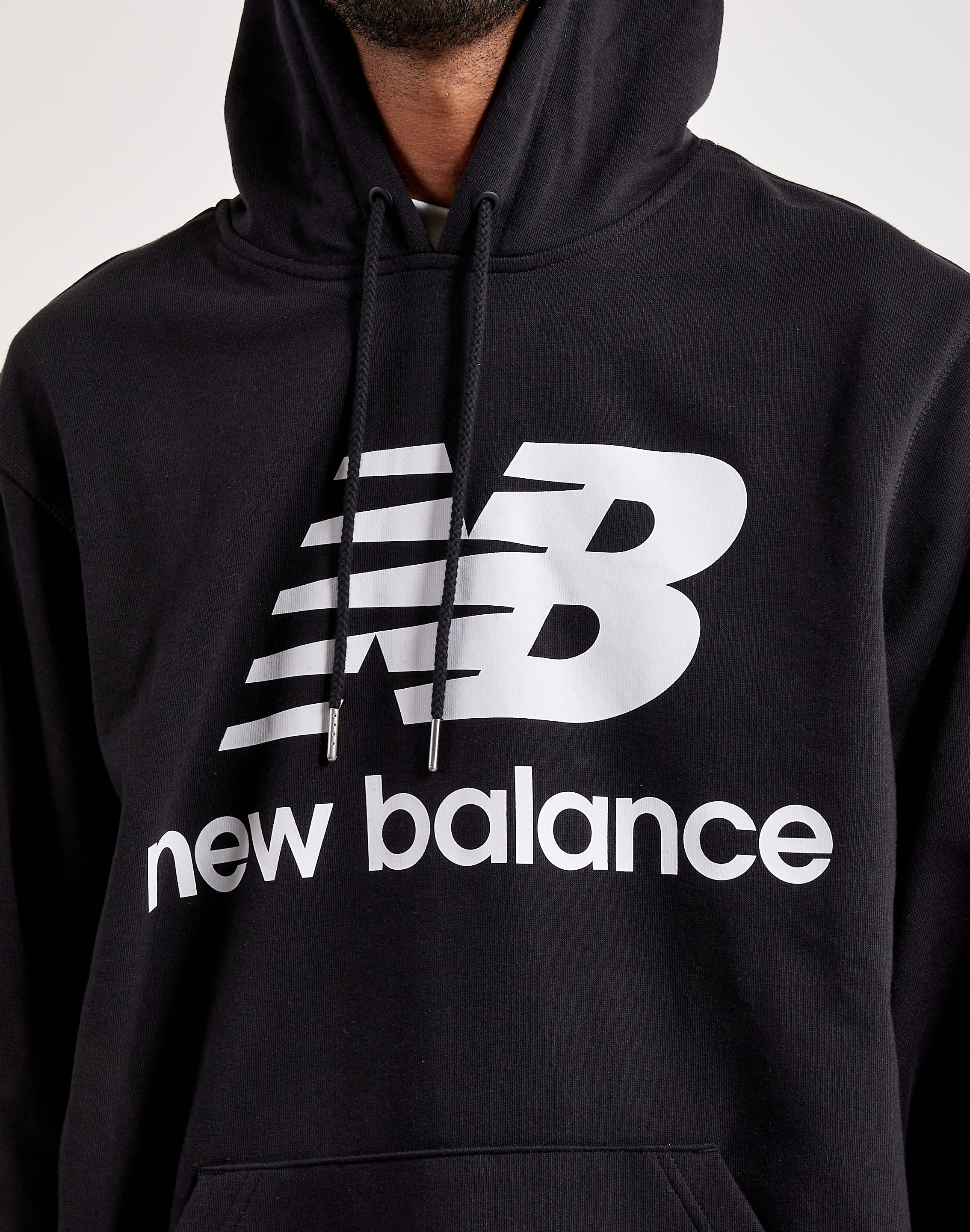 Essentials Stacked New Balance Logo – Pullover Hoodie DTLR