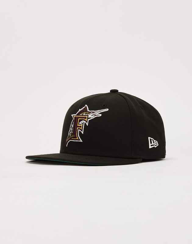 New Era Florida Marlins Pop Sweat Men Fitted Hat Black