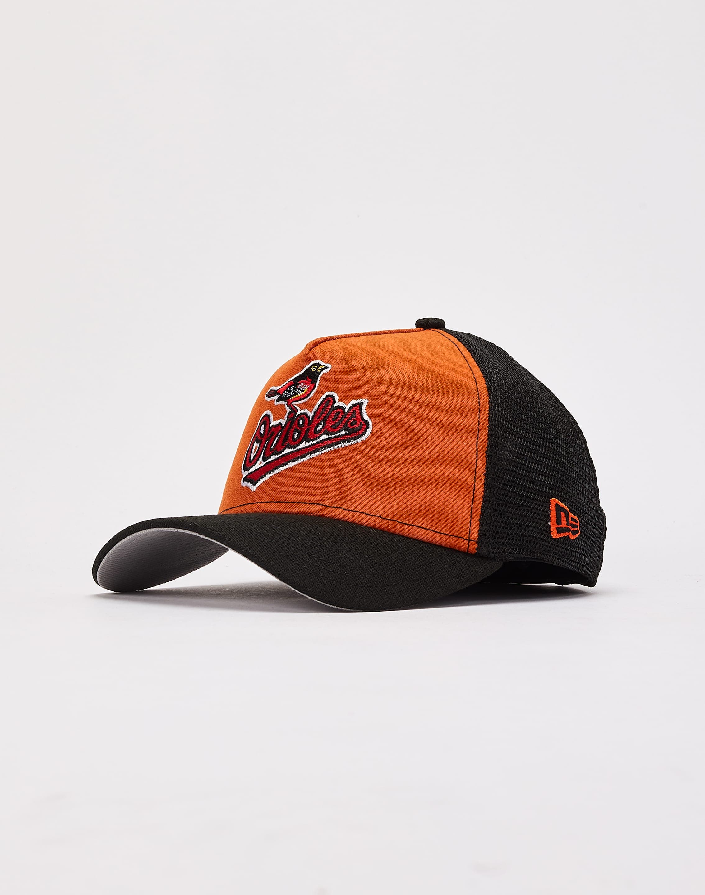 New Era Men New Era Baltimore Orioles 9FORTY A-Frame Trucker Hat Orange 1 Size