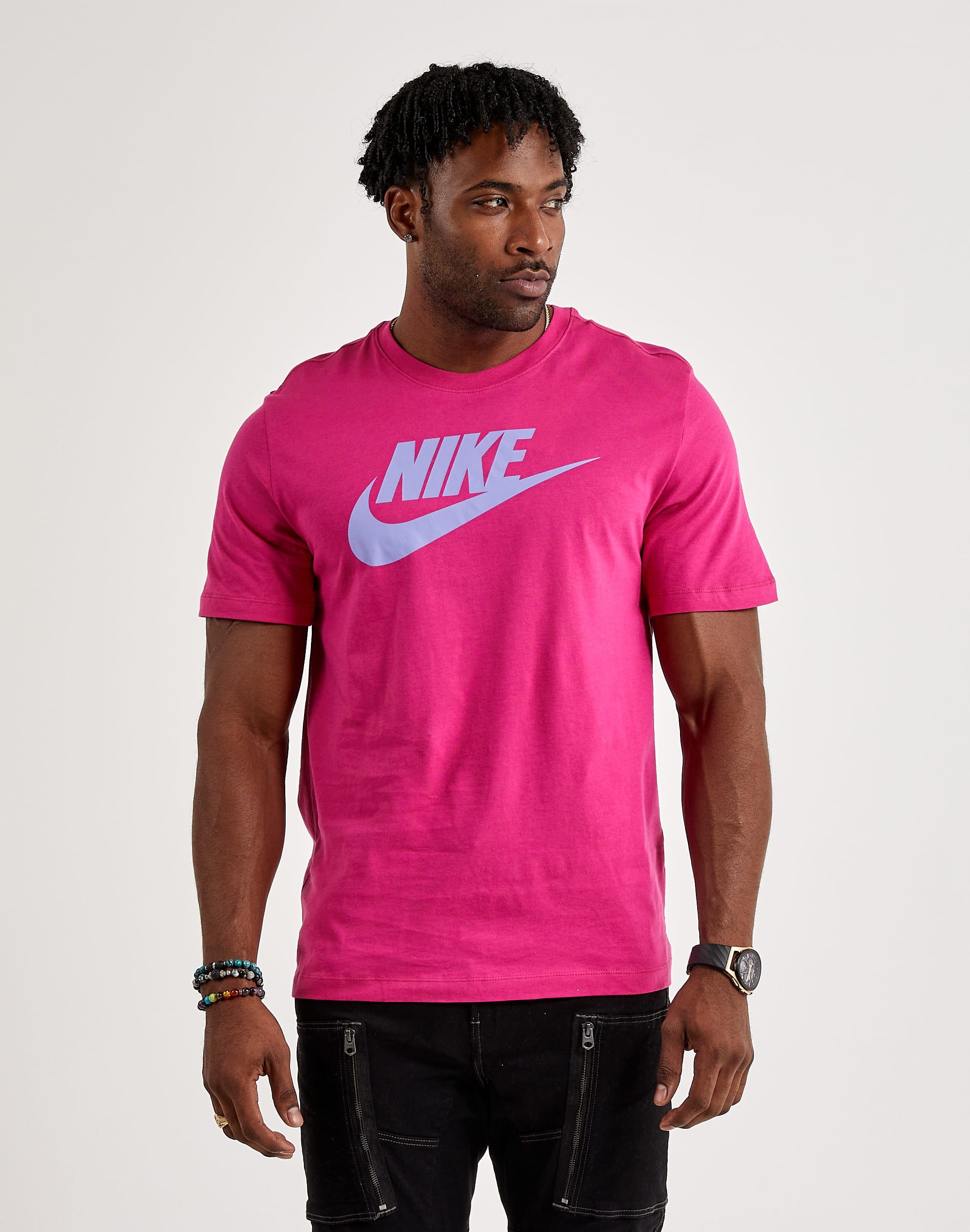 Nike Streetwear Nike Men's Pink T Shirt Nike Icon Futura Tee