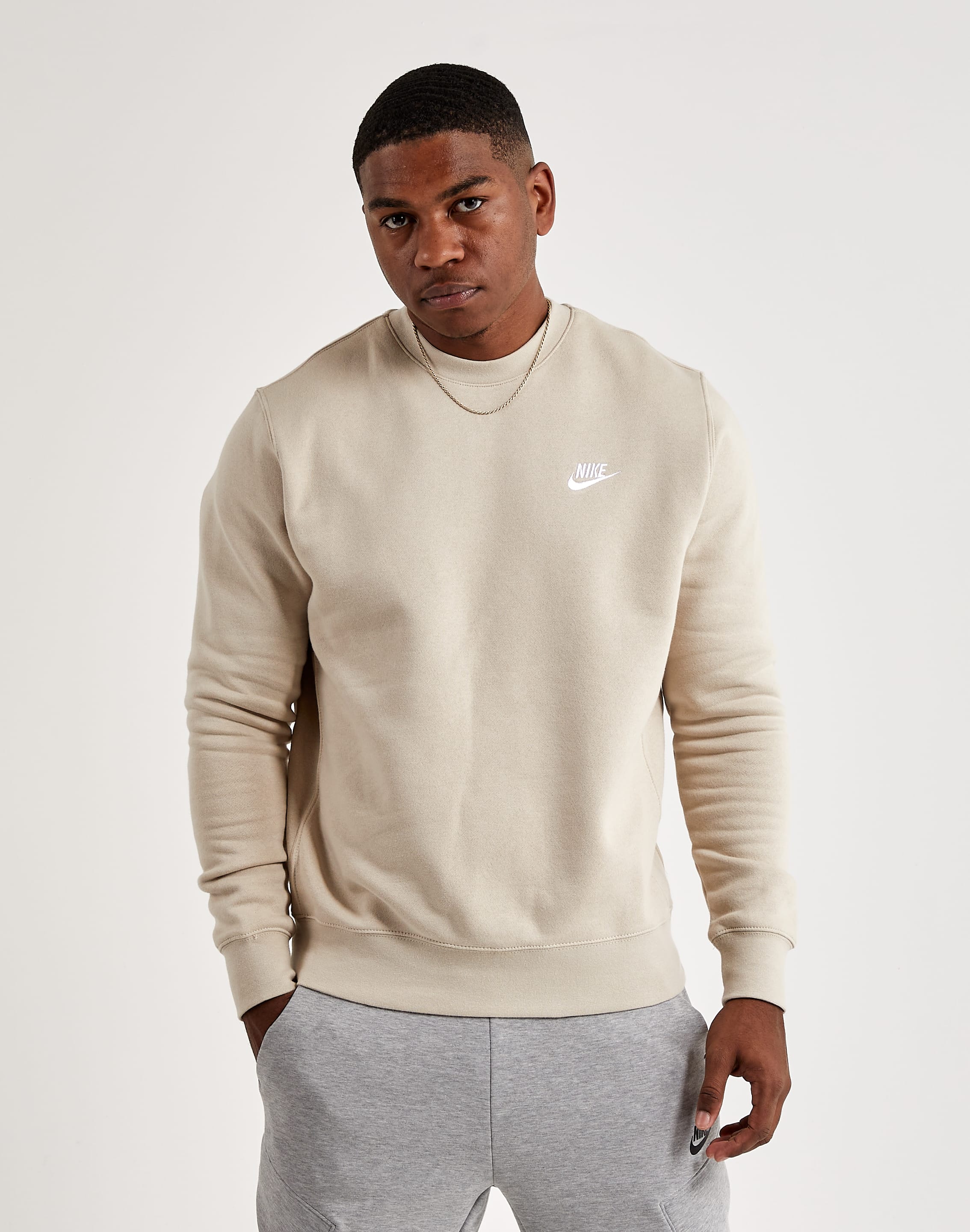 Club Crew Sweatshirt Nike Club Sweatshirt Beige Crew Sweatshirt
