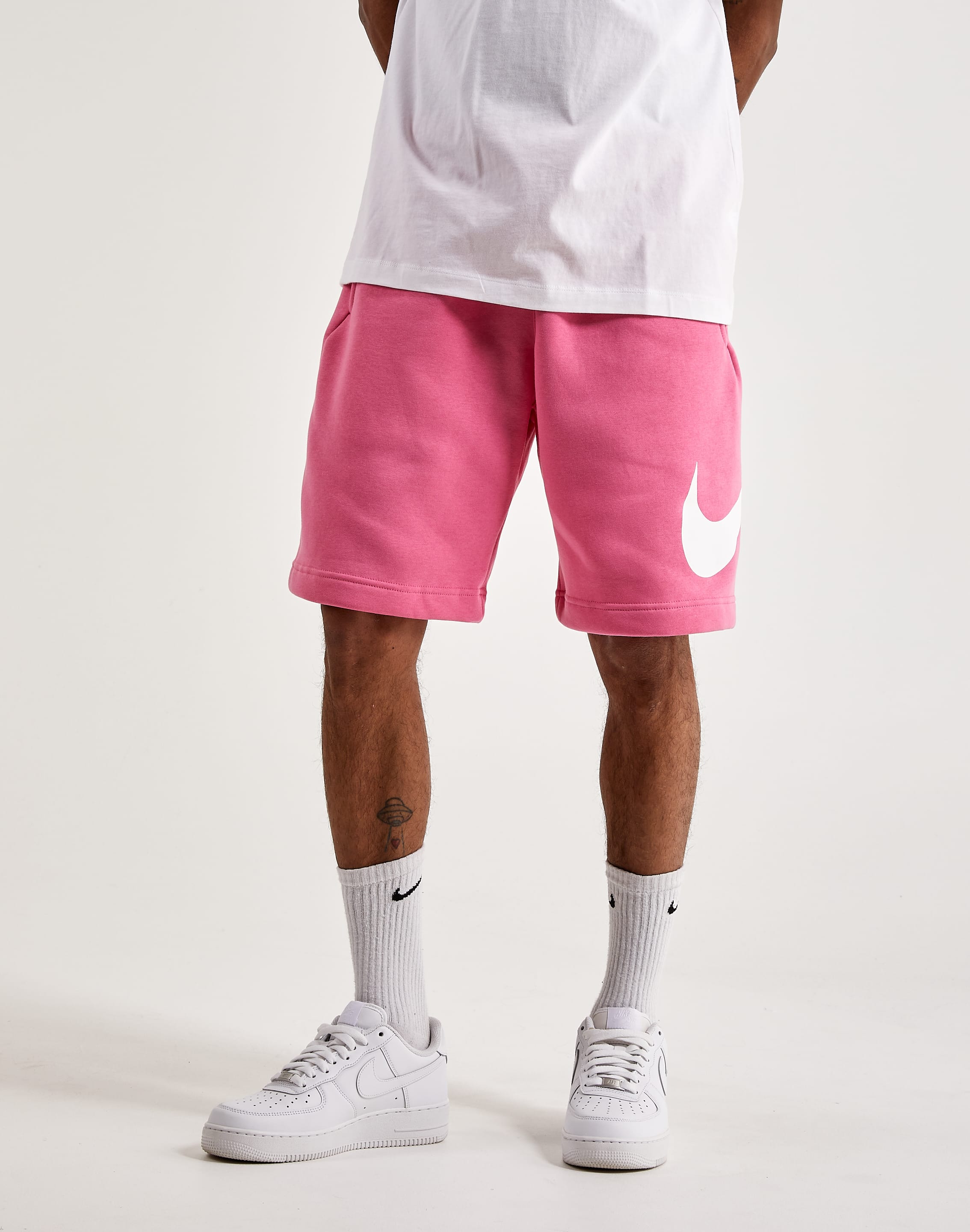 Nike club swoosh shorts pink Clearance