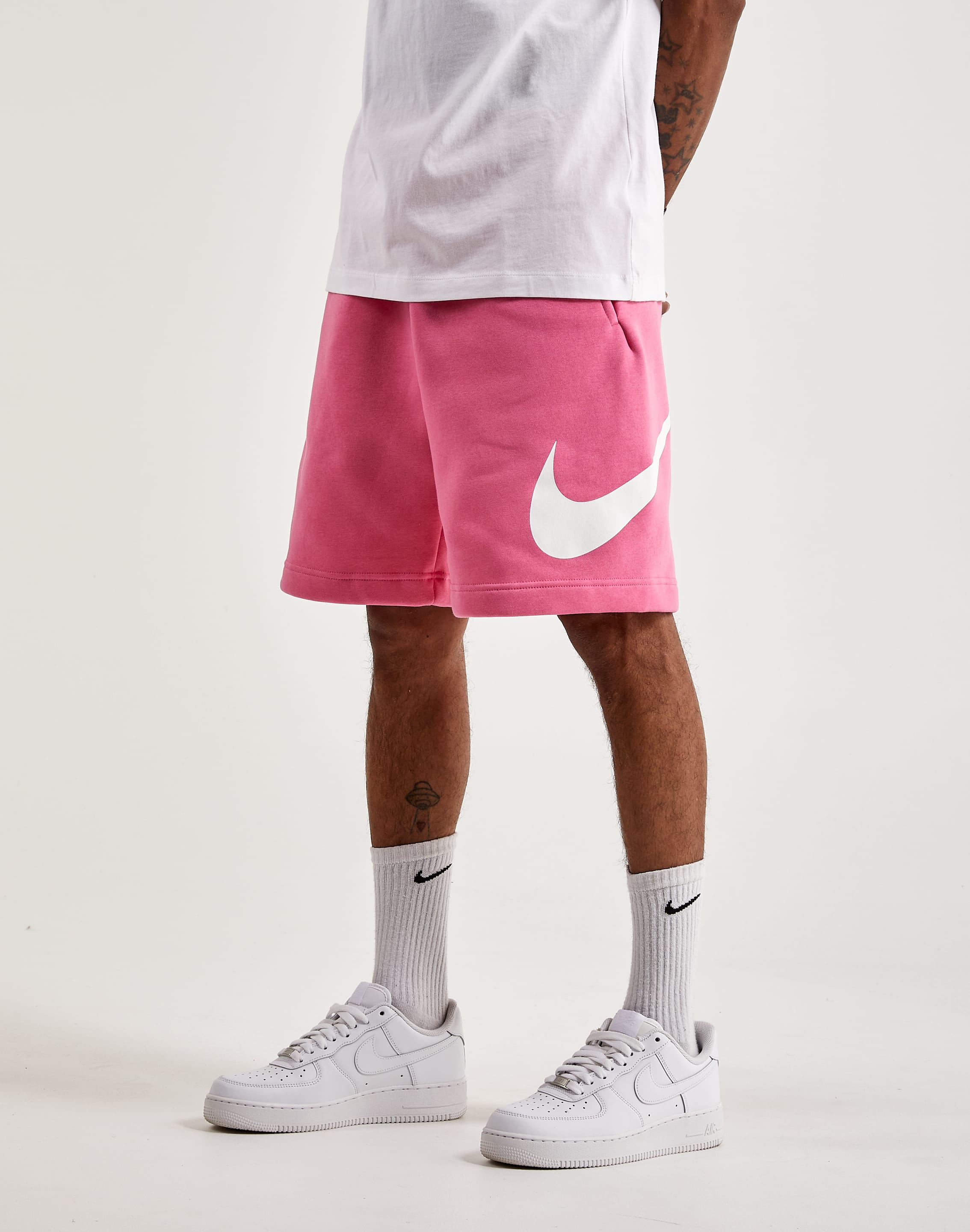 Nike club shorts exploded swoosh pink Clearance