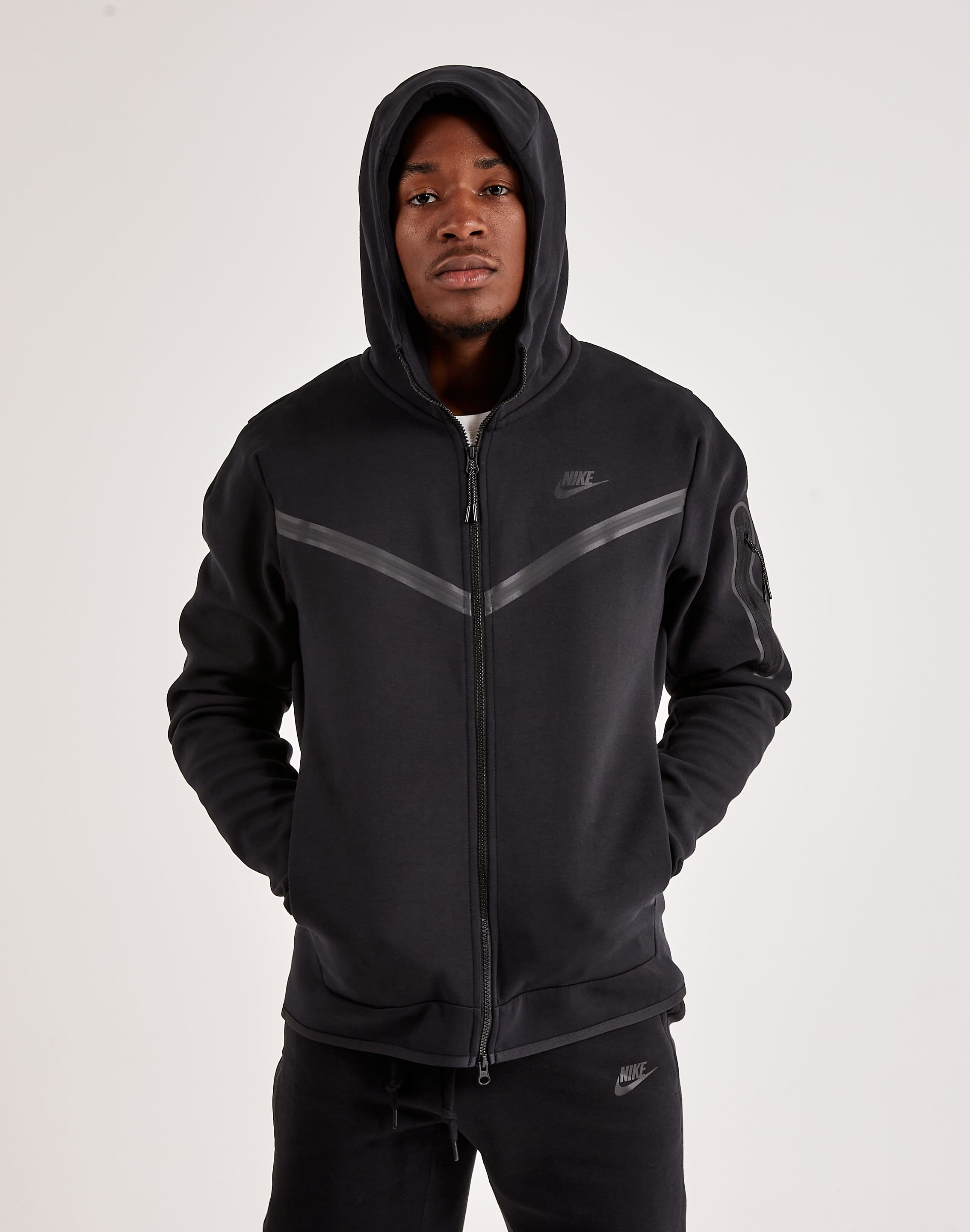 Nike Sportswear Tech Fleece Full-Zip Hoodie Light Blue/White/Grey Men's - US