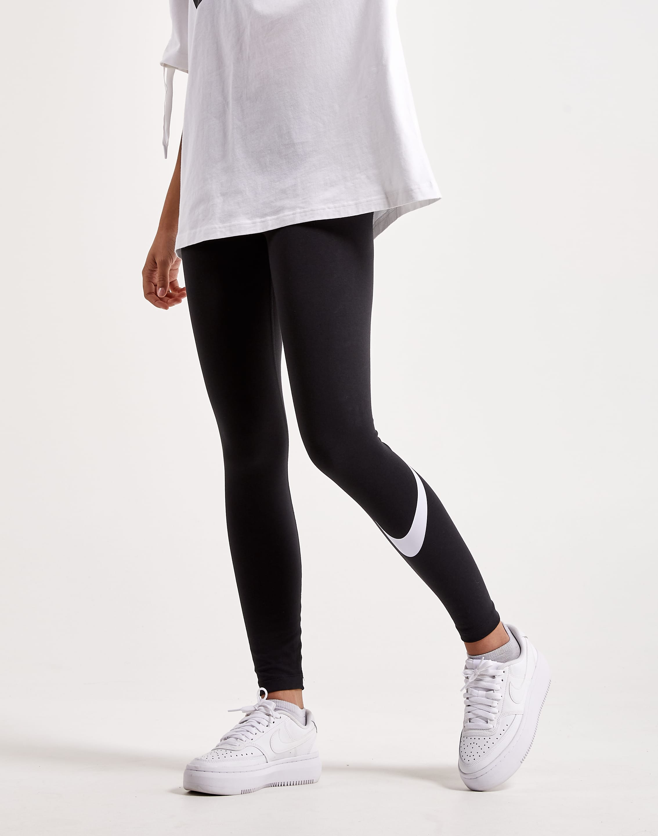 Nike Nsw Essential Mid-Rise Swoosh Leggings – DTLR