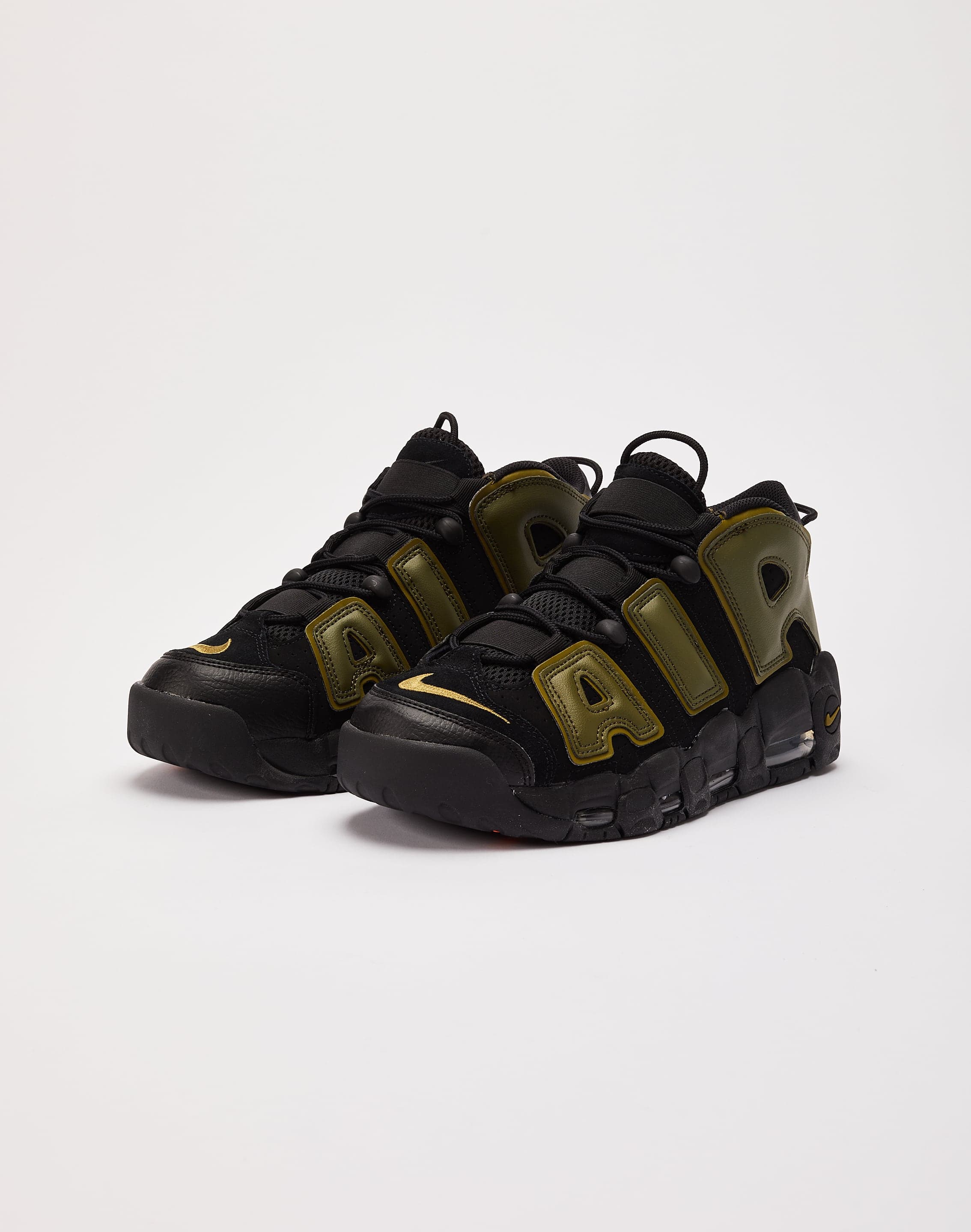 Nike air uptempo black and yellow Clearance