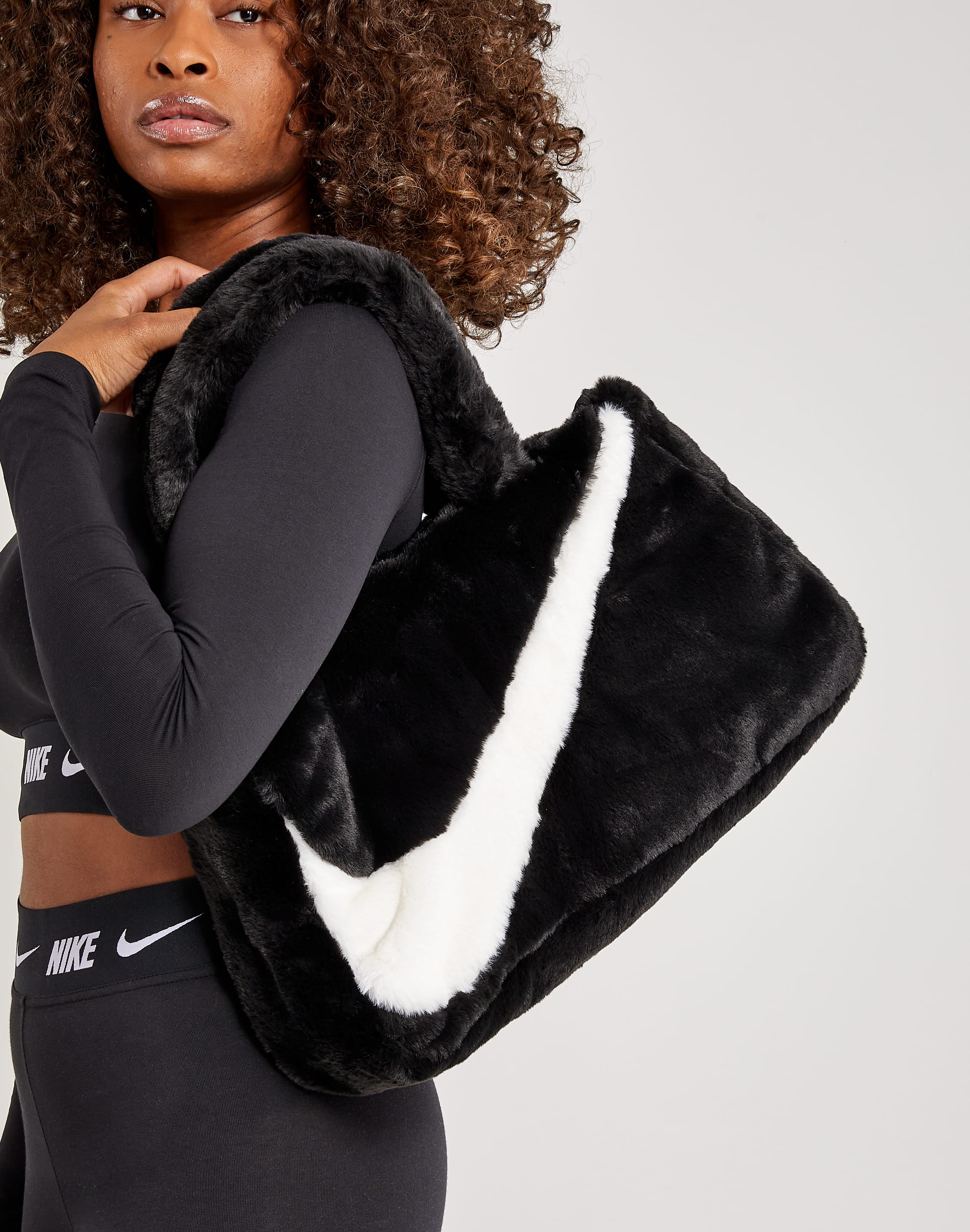 fluffy nike backpack Nike Faux Fur Tote