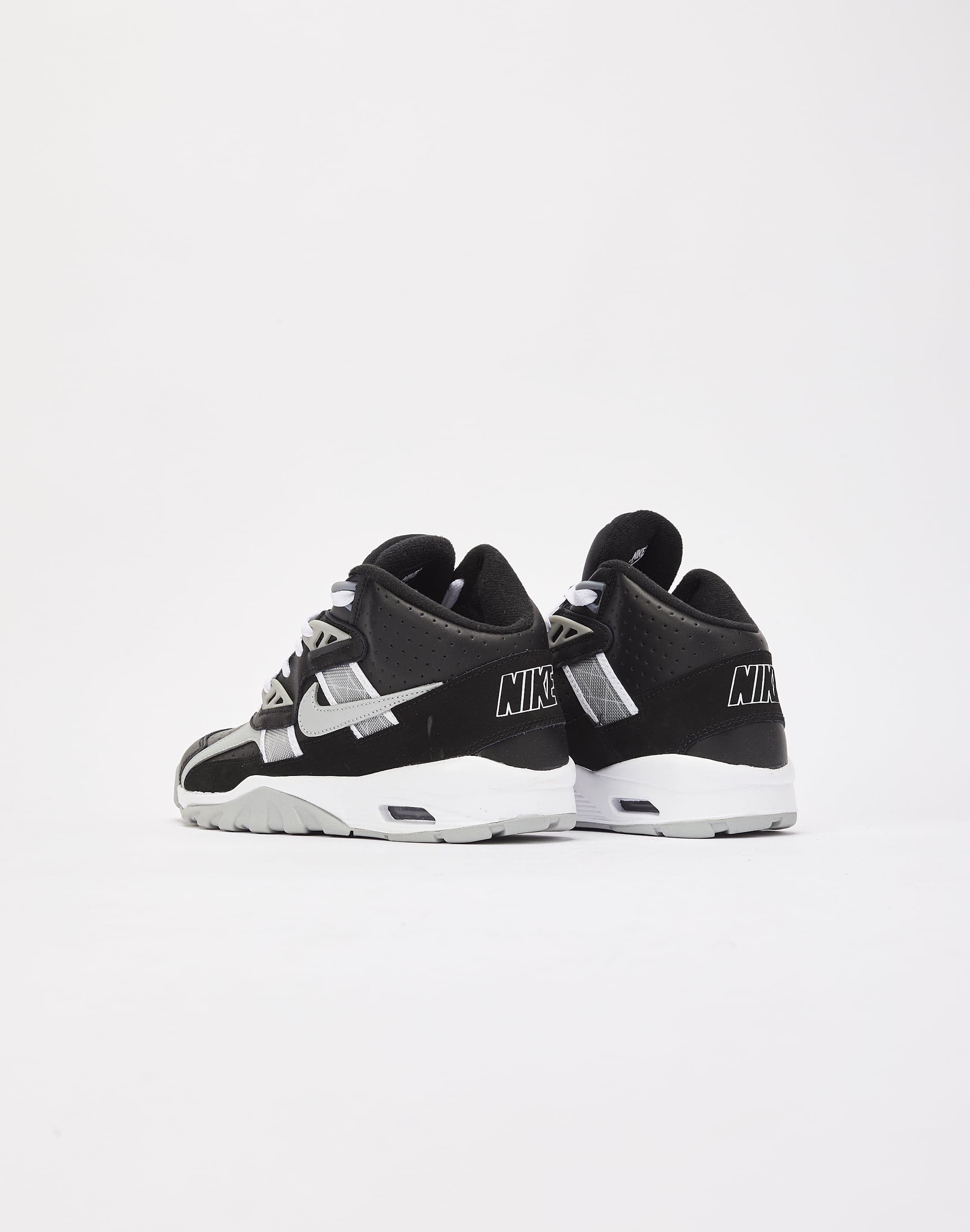 Black All White Bo Jacksons Nike Air Trainer SC High 'Raiders