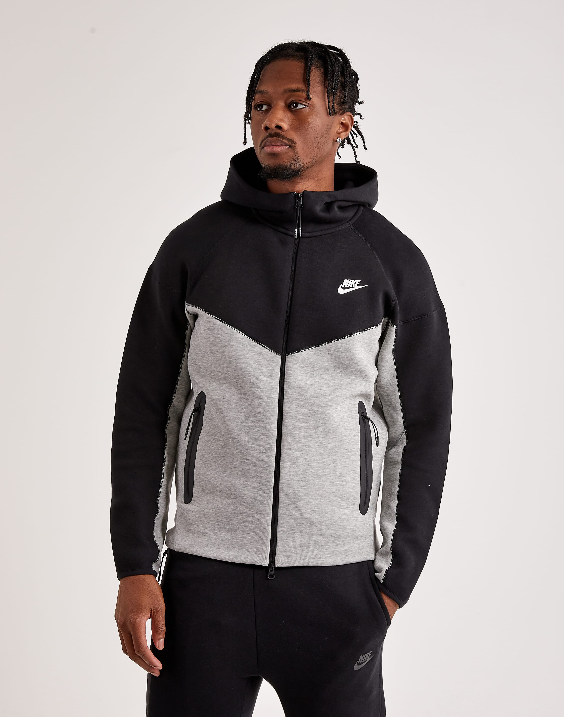 Grey and black nike tech fleece Clearance