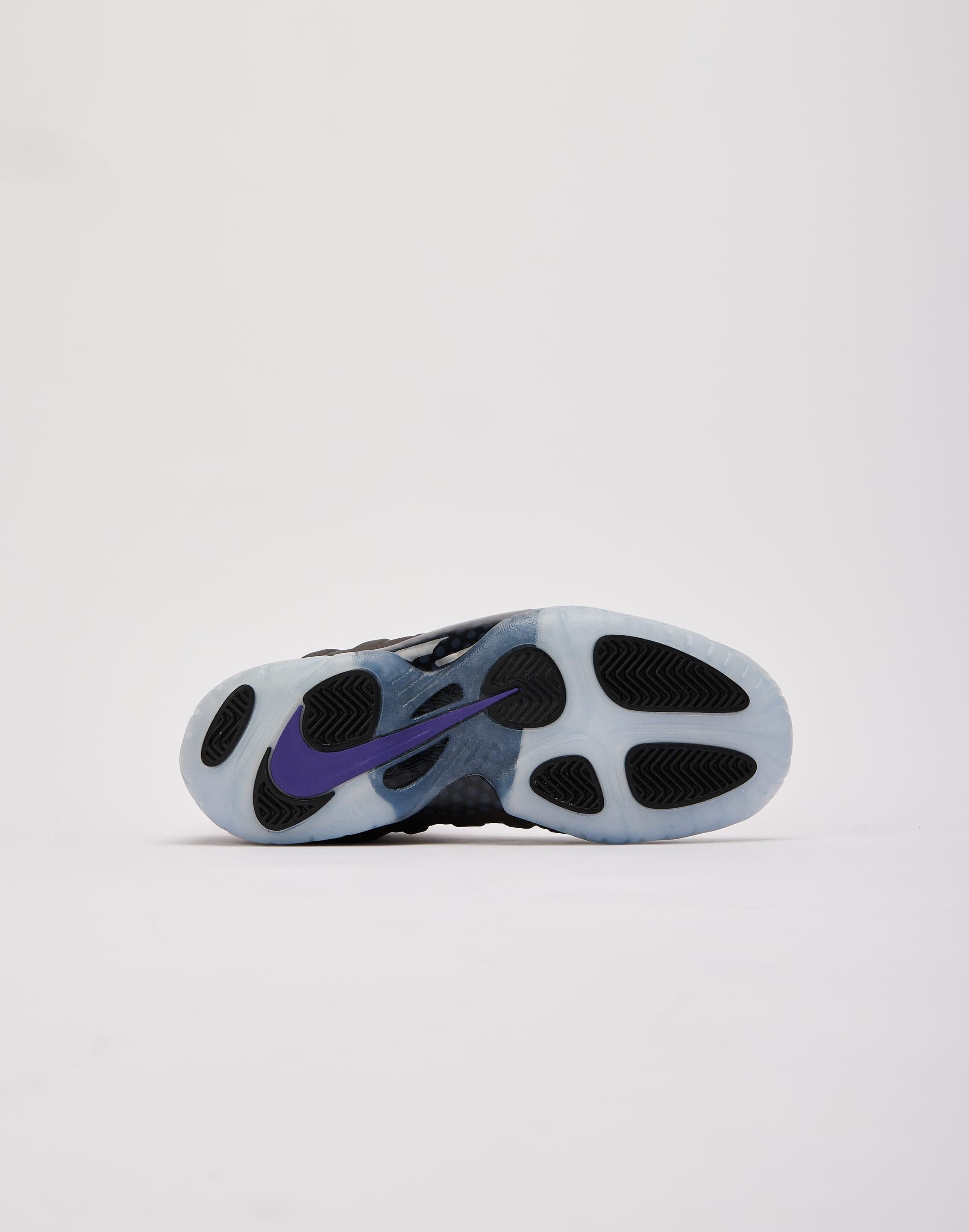 Nike Little Posite One 'Black and Varsity Purple' Grade-School