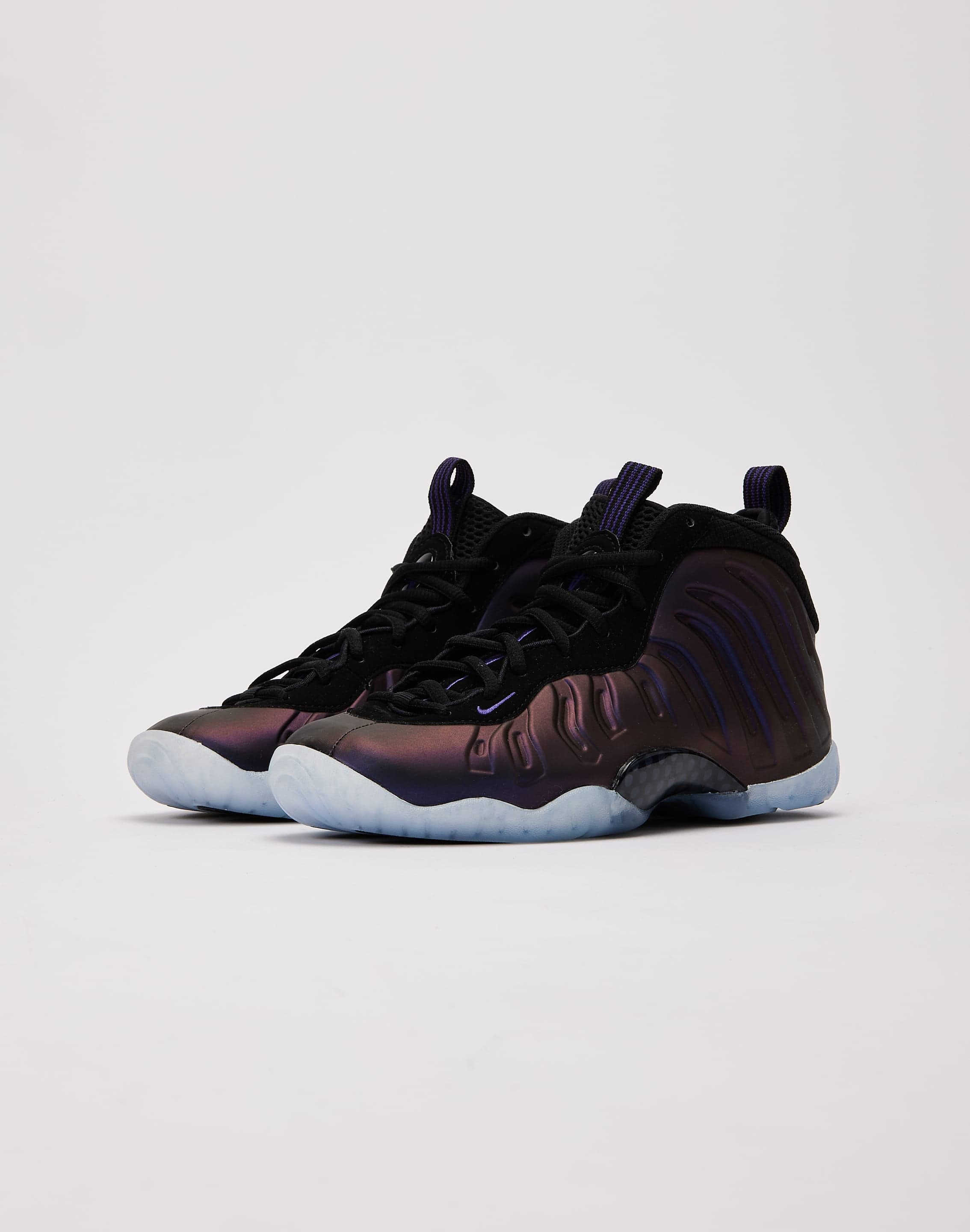 Nike Little Posite One 'Black and Varsity Purple' Grade-School