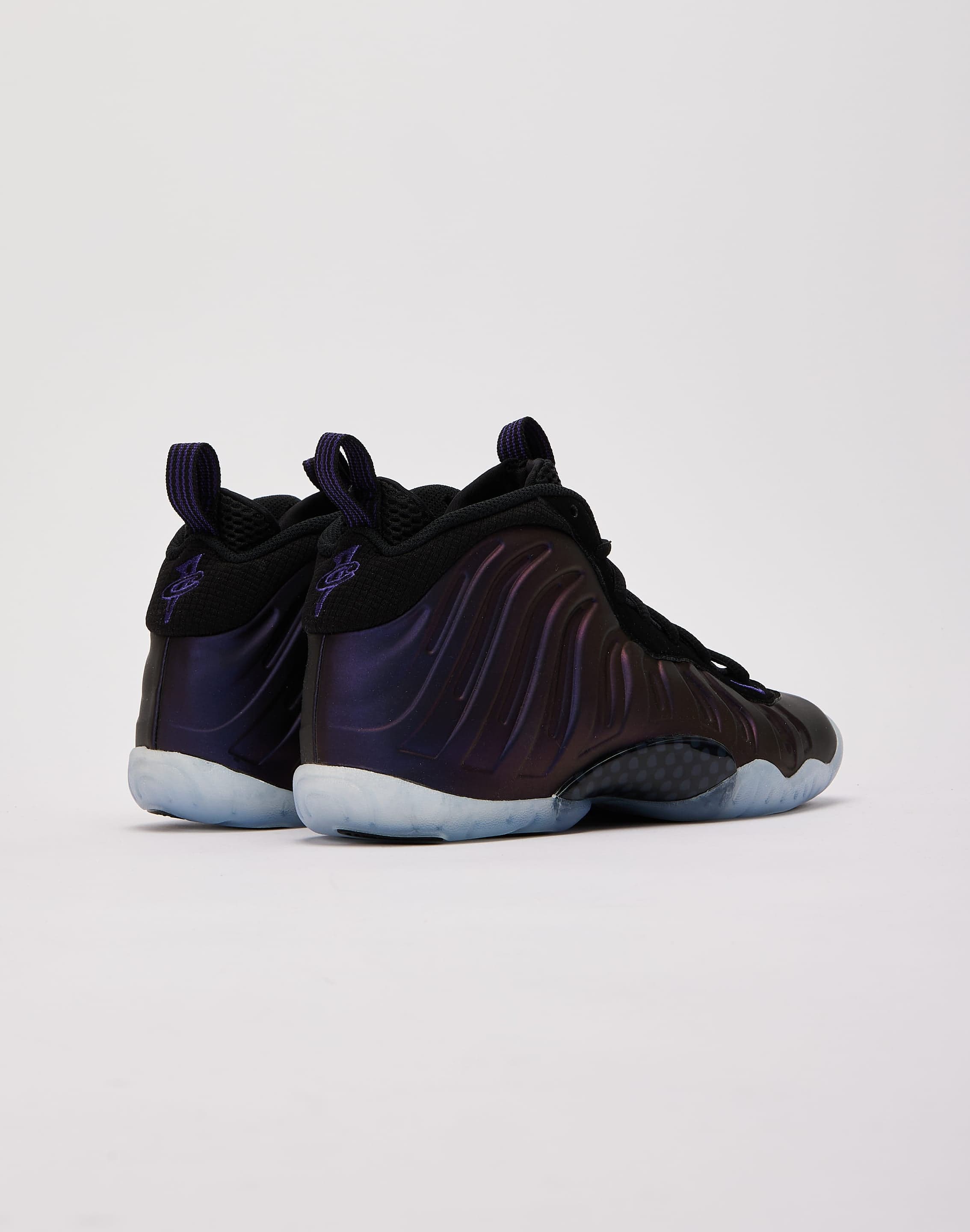 Nike Little Posite One 'Black and Varsity Purple' Grade-School