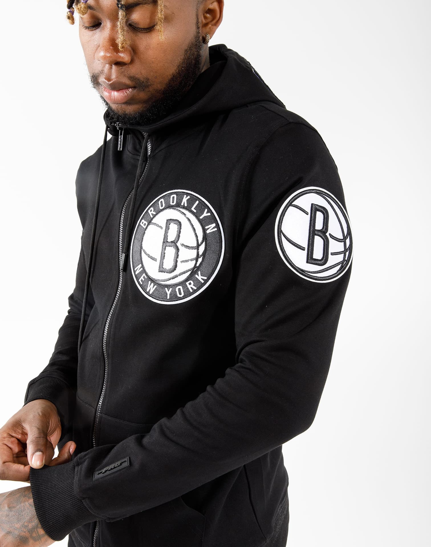 Youth Brooklyn Nets Black Playmaker Camo Hoodie Full-Zip Jacket