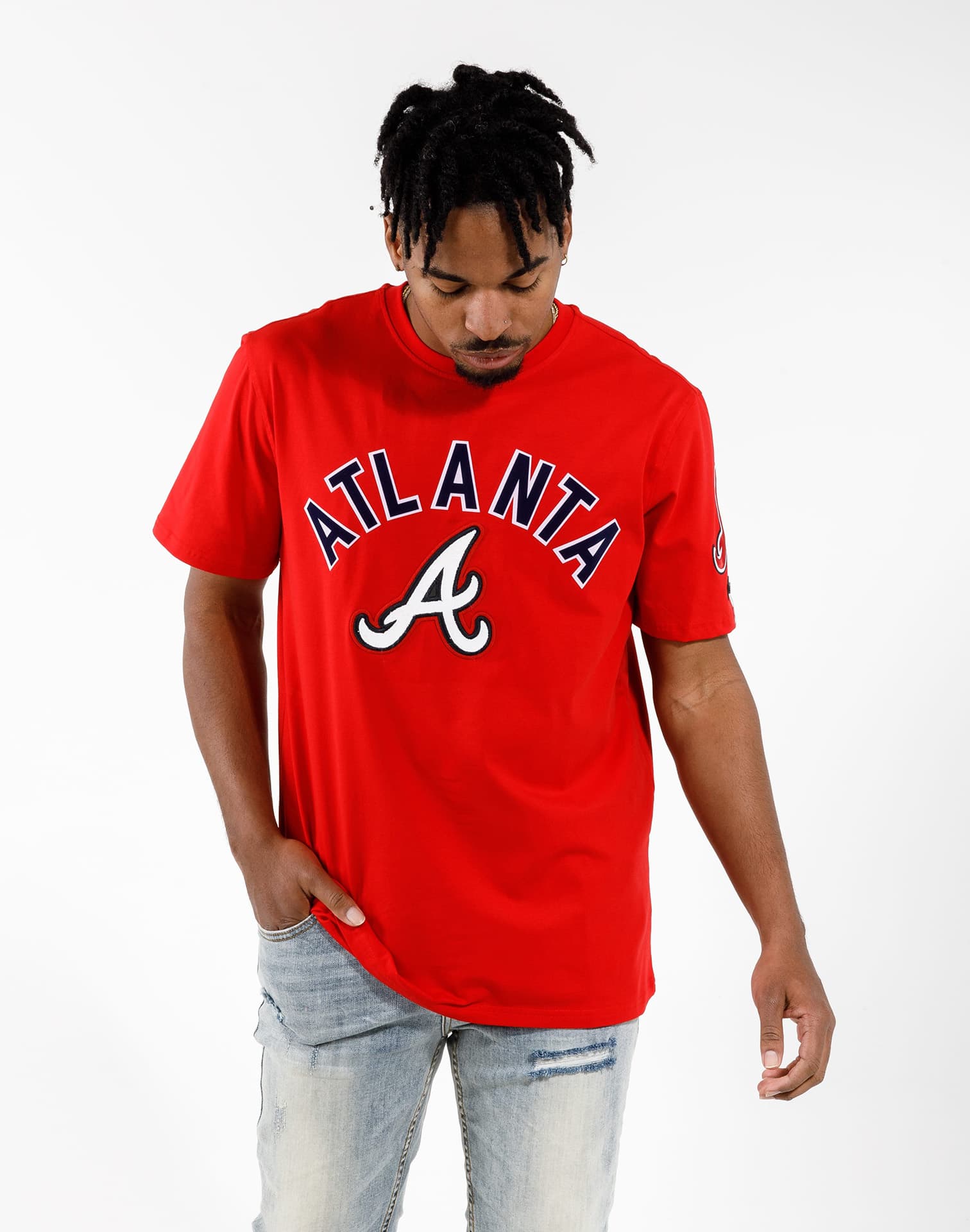 Photo of Pro Standard MLB ATLANTA BRAVES STACKED LOGO TEE