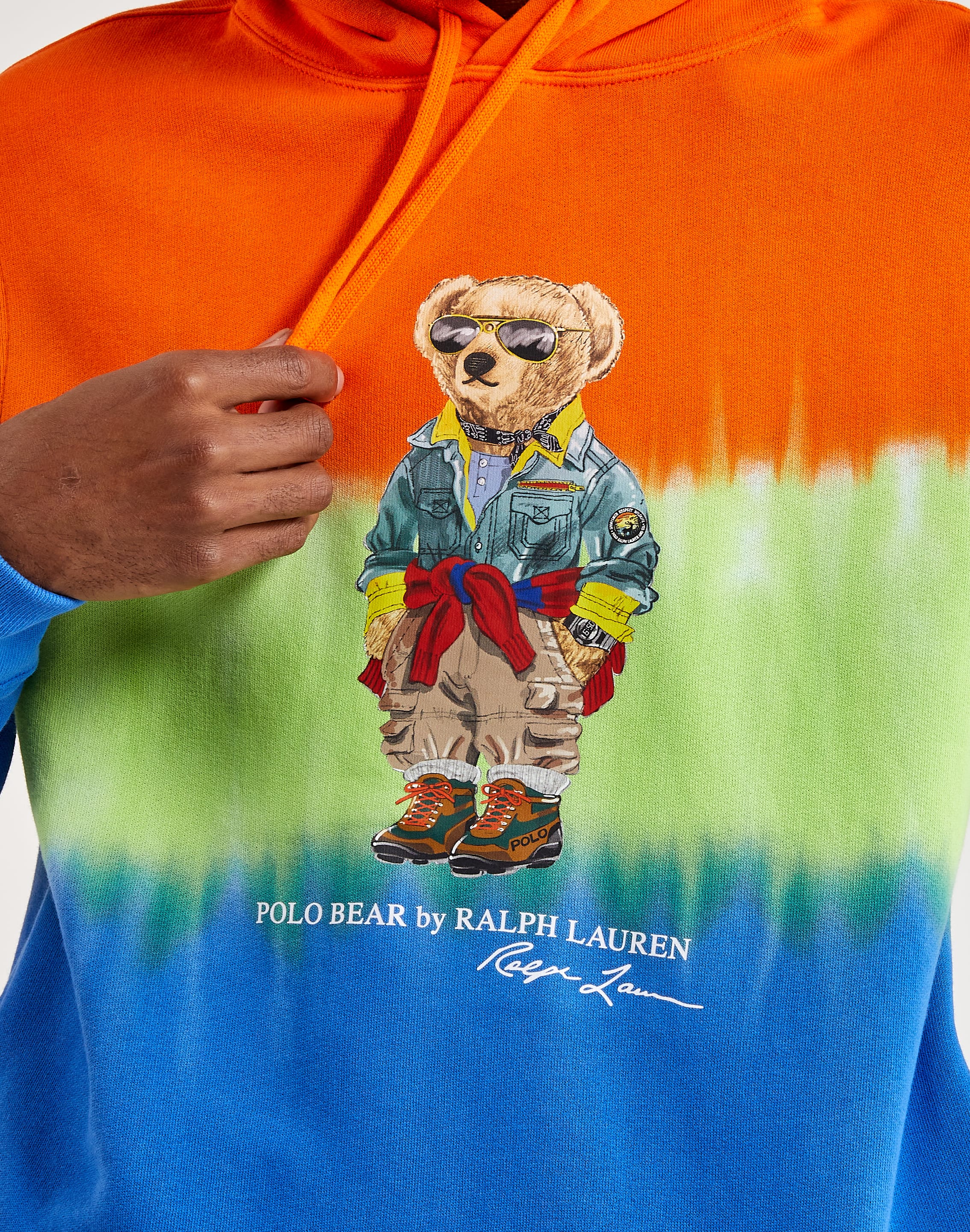 Bear Sweater Orange Polo Sweatshirt Fleece Hoodies Polo Bear Polo