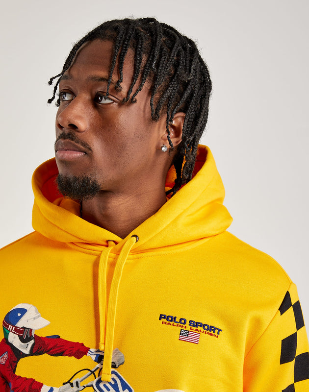 Motocross Hoodie Dress Yellow