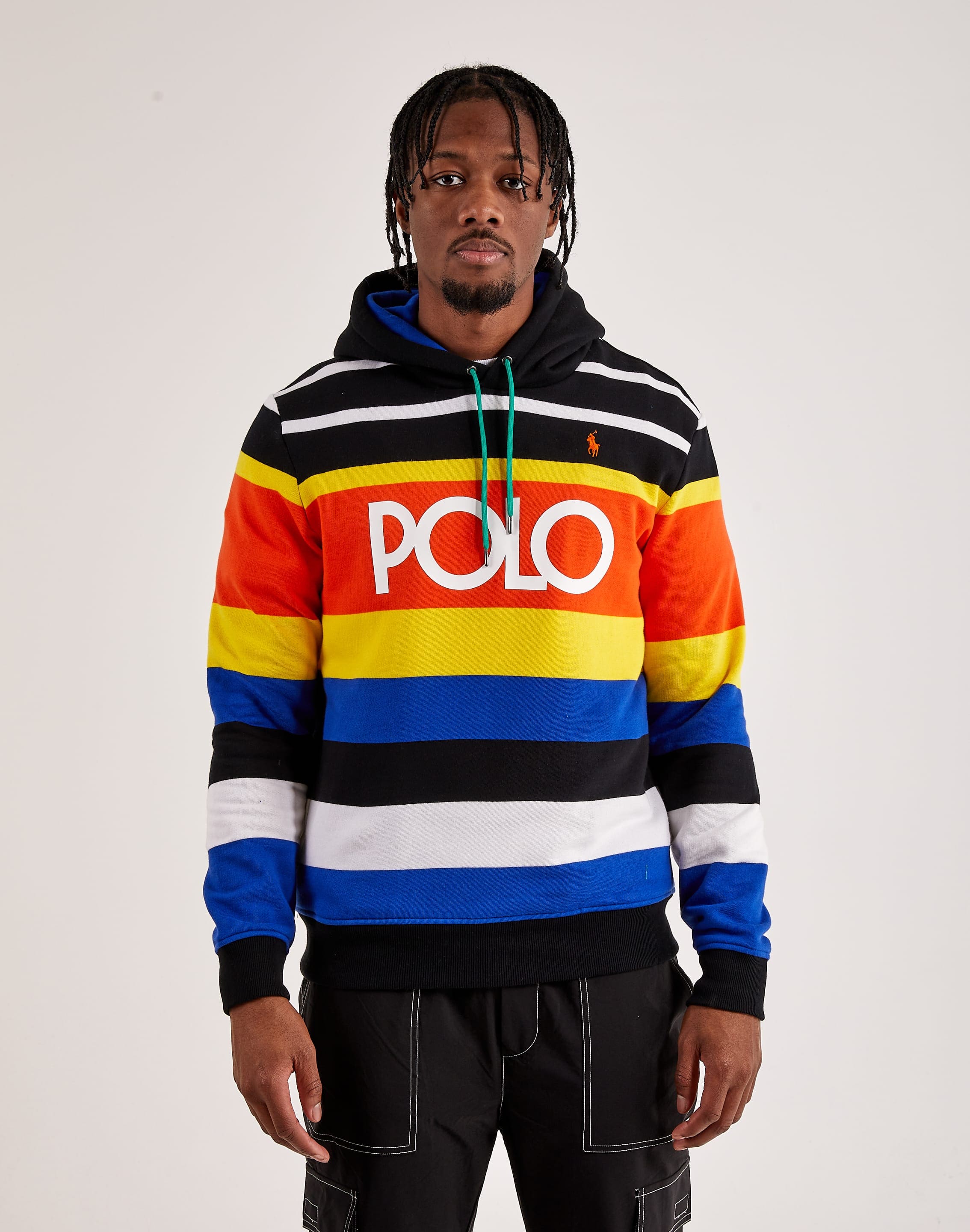 Polo Ralph Lauren Logo Striped Fleece Hoodie – DTLR