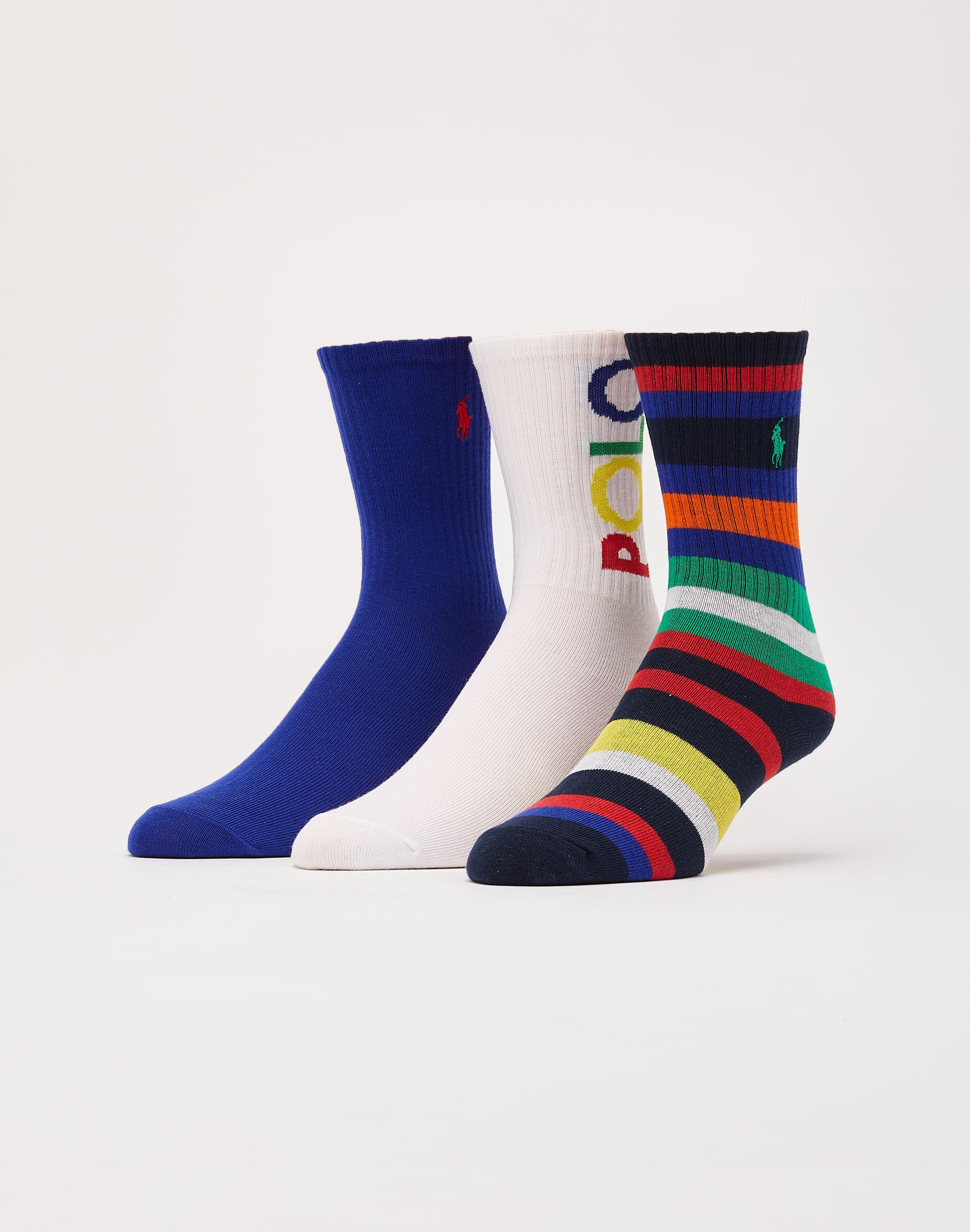 Polo Ralph Lauren Youth Logo Striped Crew Socks 3-Pack – DTLR Polo Ralph Lauren Youth Logo Striped Crew Socks 3-Pack – DTLR