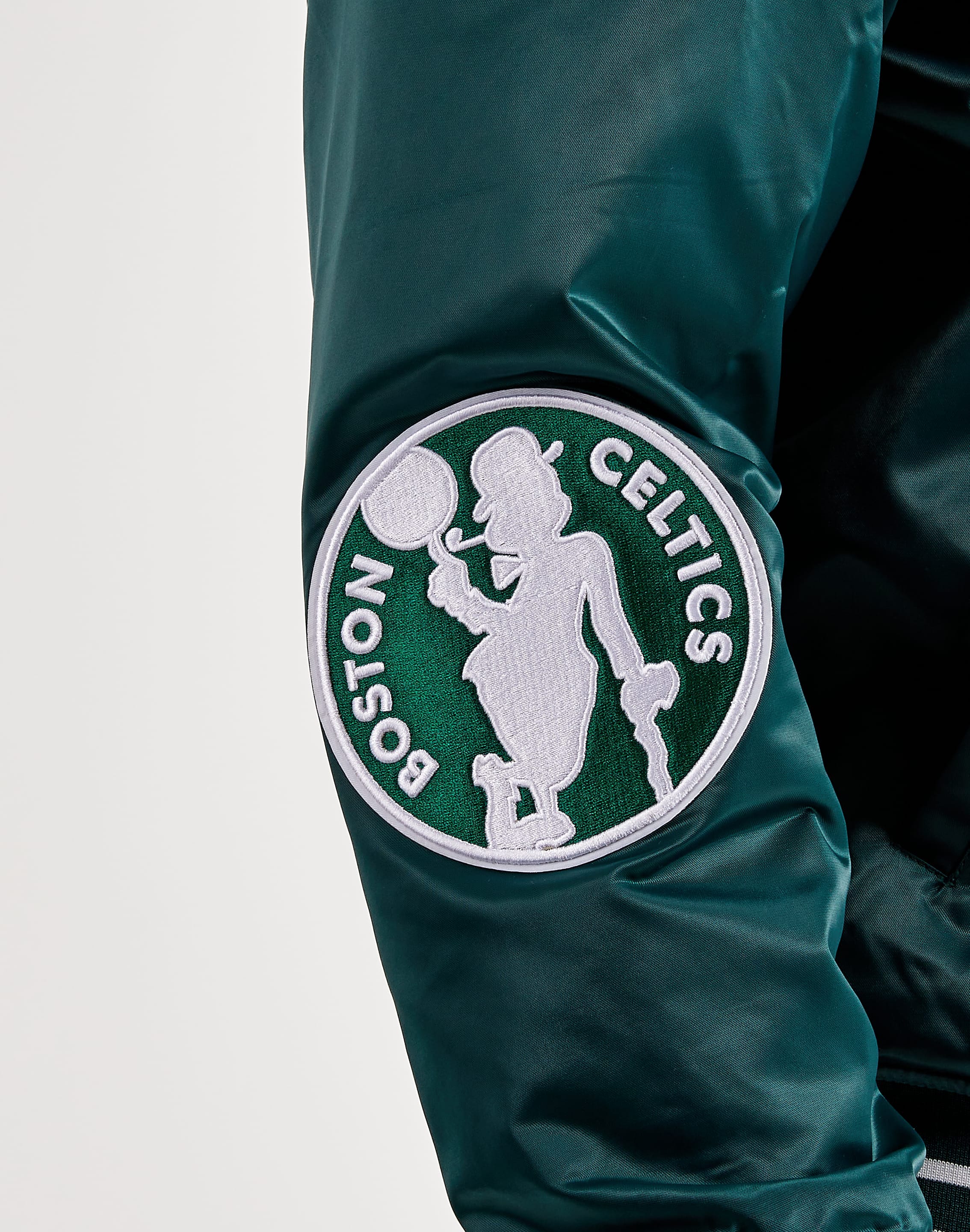 Men's Pro Standard White Boston Celtics Mash Up Capsule Satin Full-Snap  Jacket
