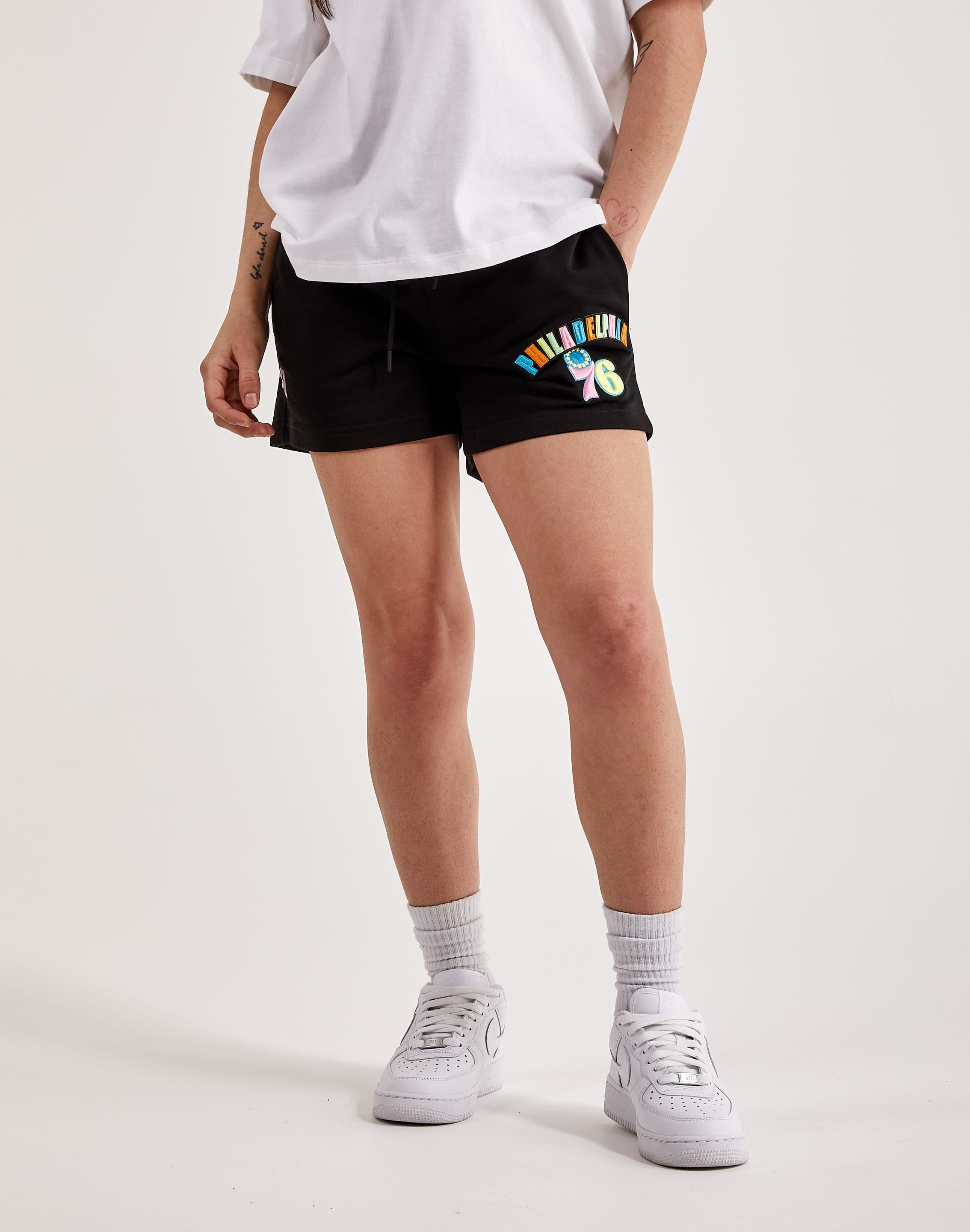Photo of Pro Standard Philadelphia 76ers Washed Neon Fleece Shorts
