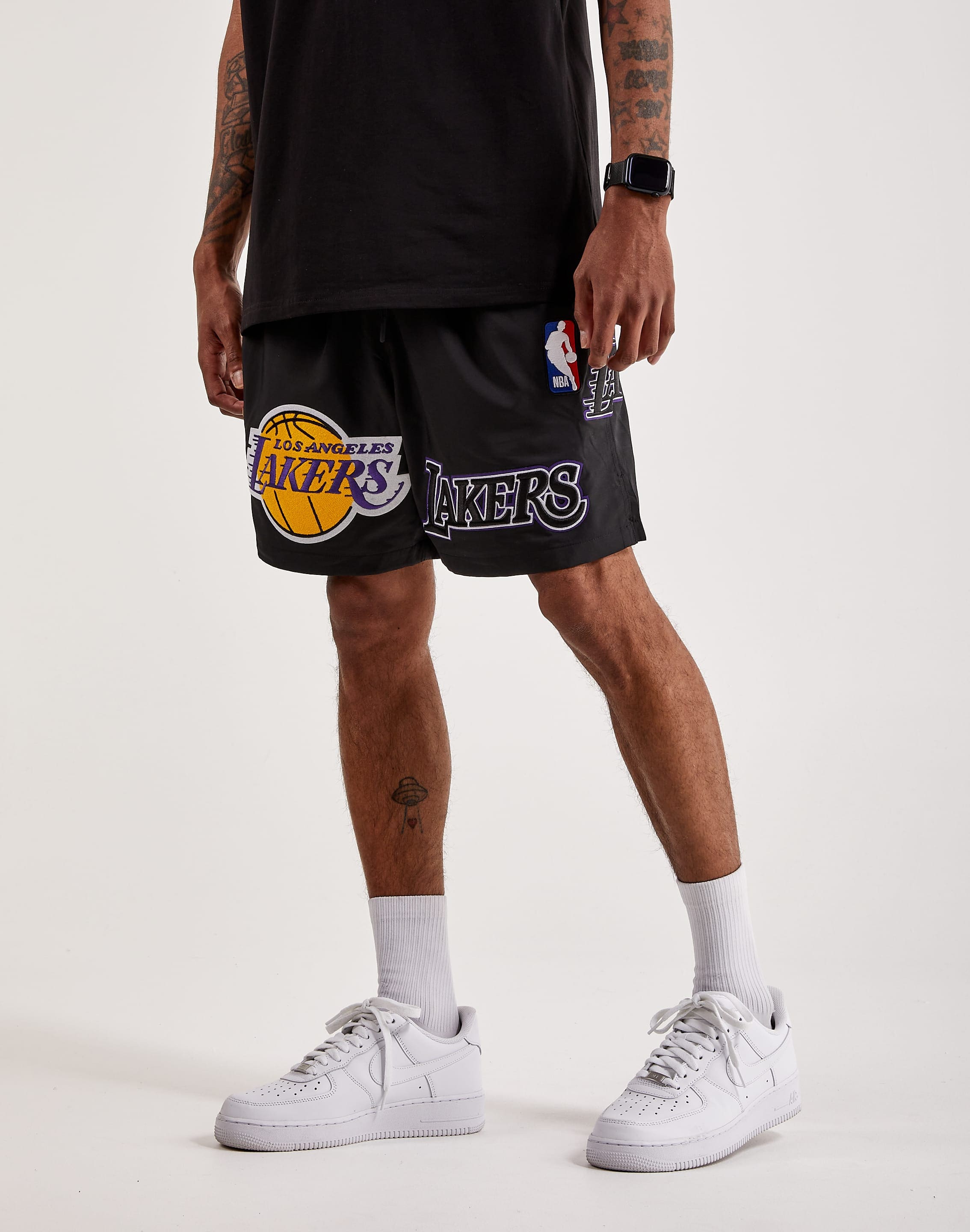 Los Angeles Lakers Basketball Shorts Sports Pants with Zip Pockets