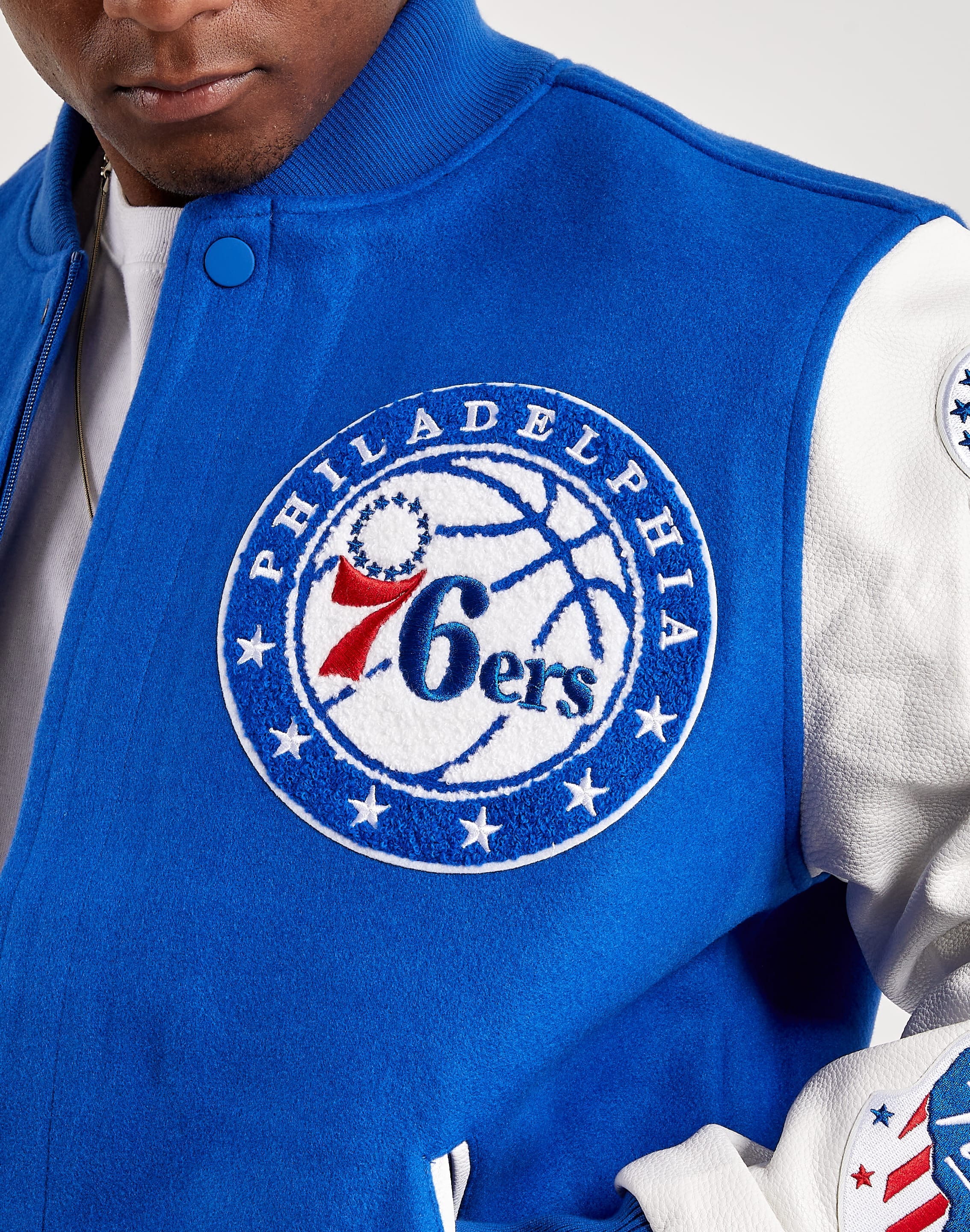 Pro Standard Philadelphia 76ers Mash Up Varsity Jacket – DTLR