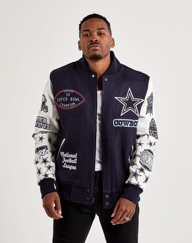 Pro Standard Dallas Cowboys Super Bowl Mash Up Varsity Jacket DTLR