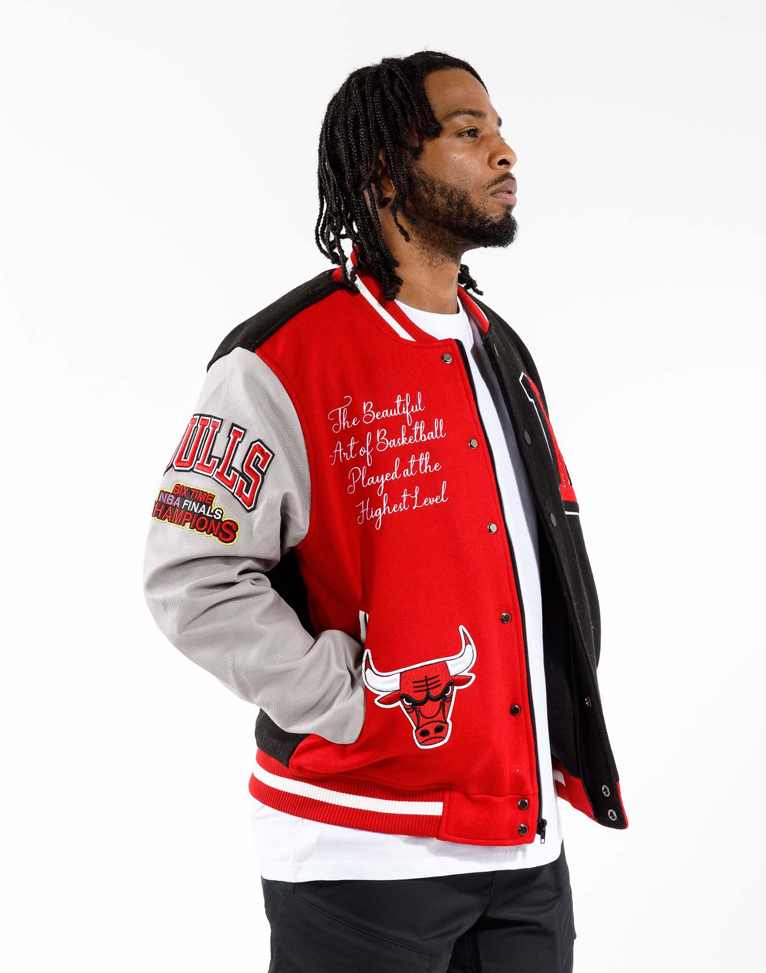 NBA Pro Standard Red/Black Chicago Bulls Varsity Jacket - Jackets Expert
