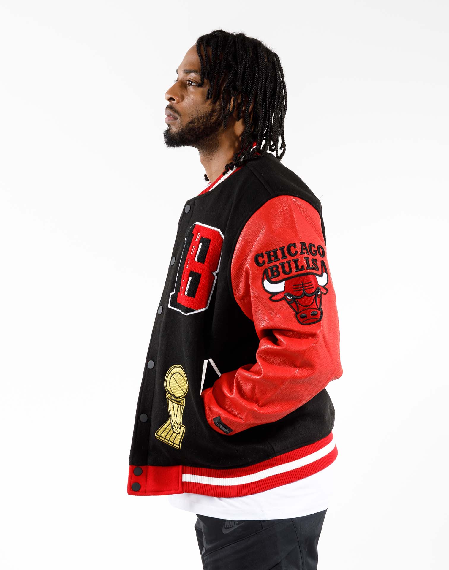 NBA Championship Chicago Bulls Logo Varsity Jacket