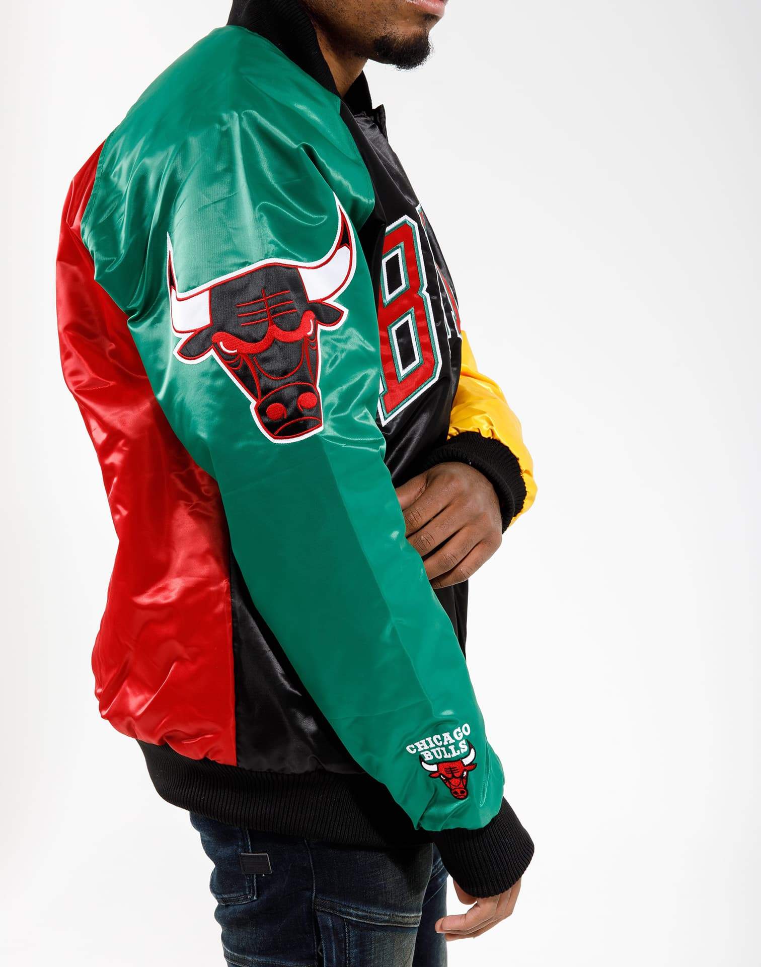 Chicago Bulls Satin Tri-Color Jacket