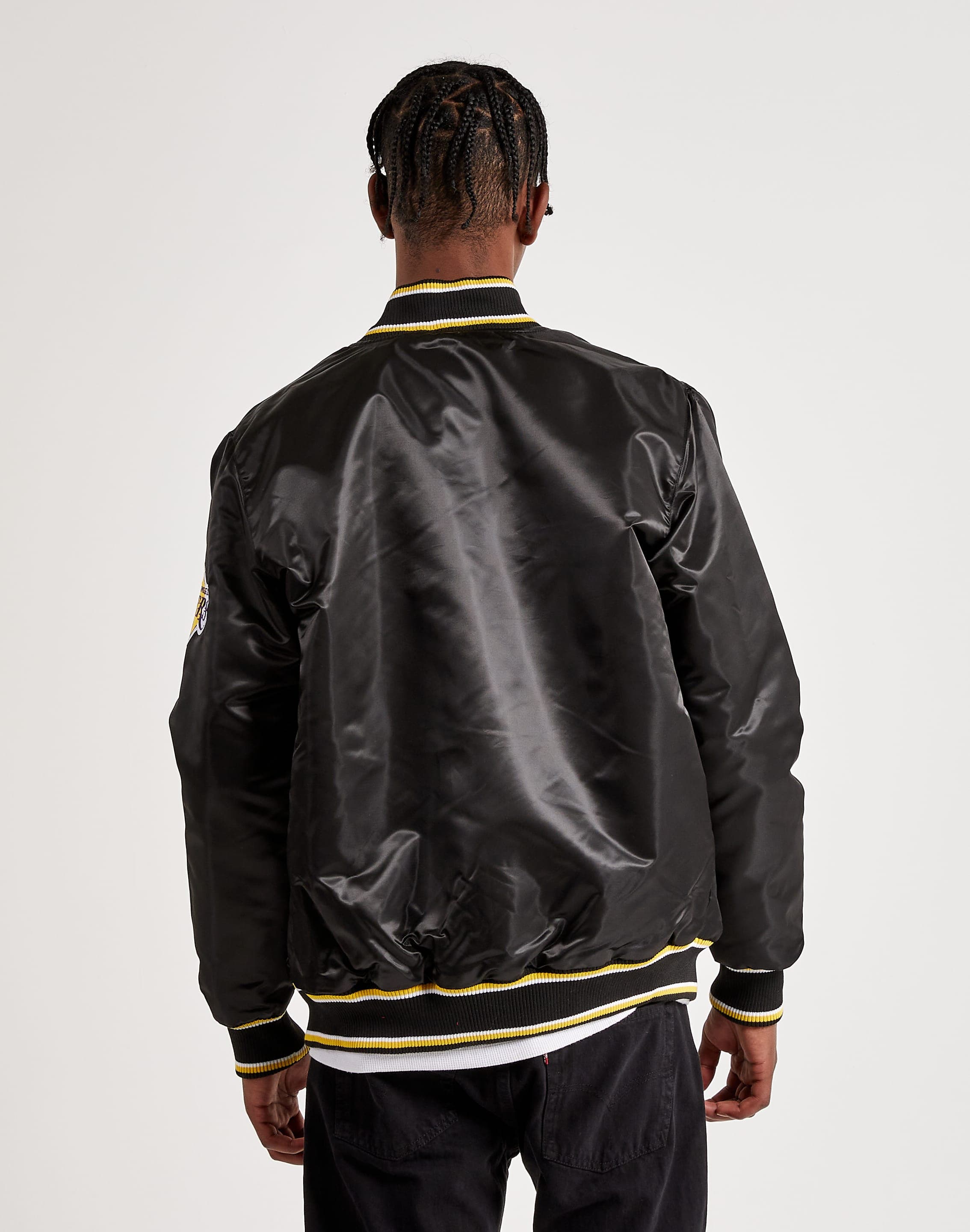 lakers varsity jacket black