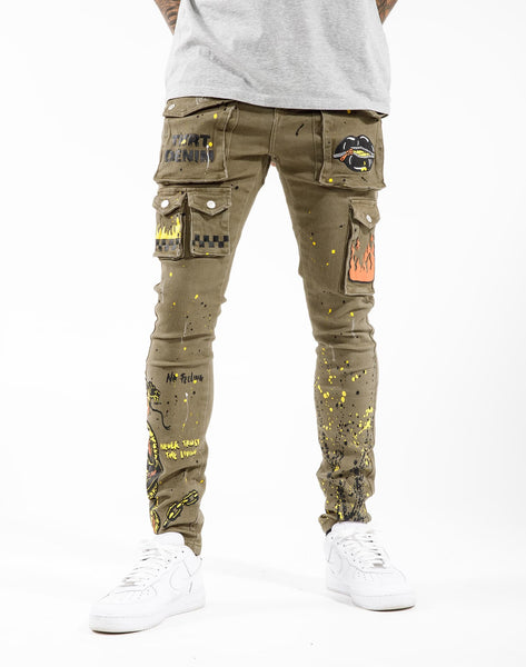 新品タグ付きクラネCHEMICAL LACE SALOPETTEE PANTS New with tags CLANE CHEMICAL LACE SALOPETTE PANTS