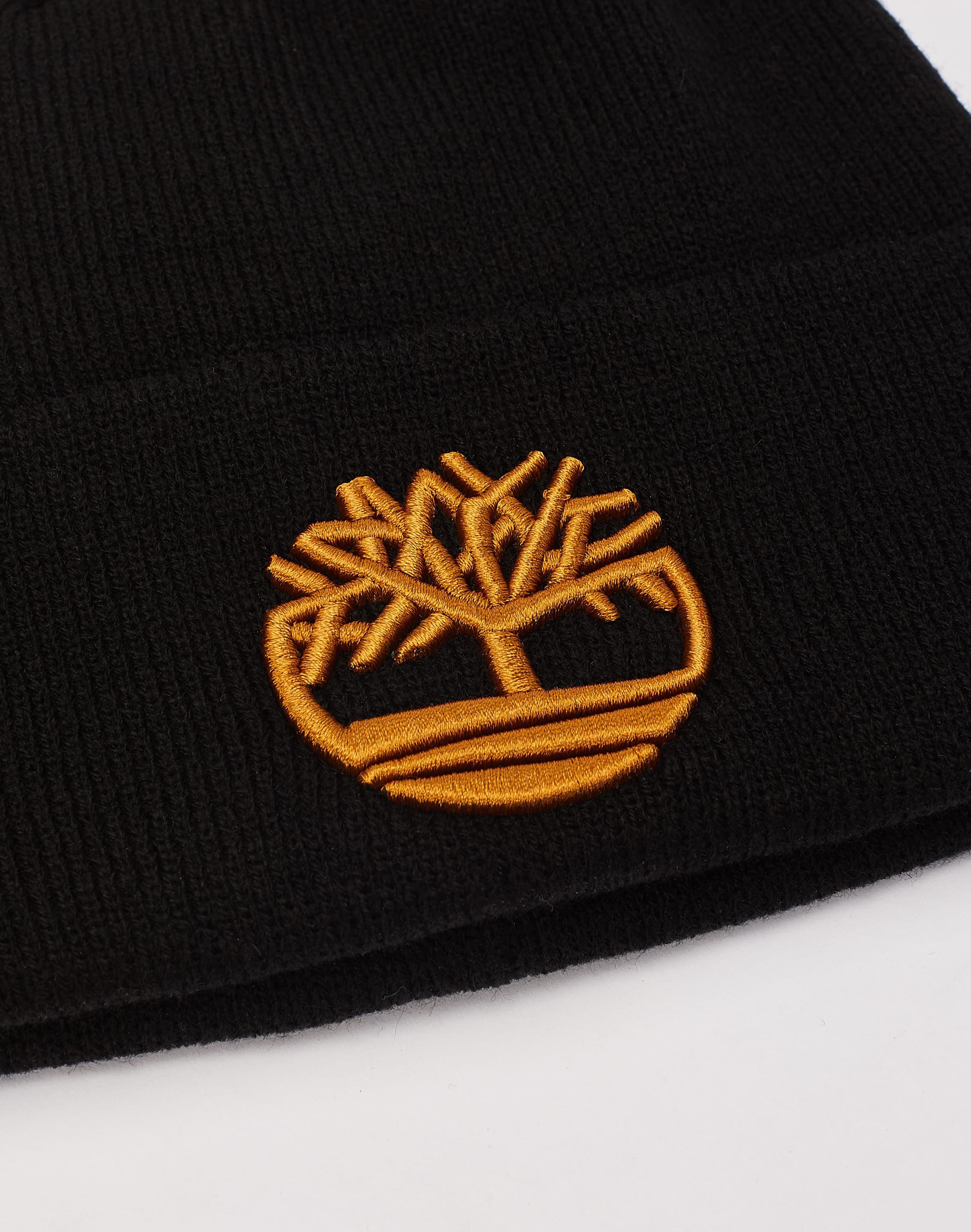 Timberland Logo Cuff Knit Contrast Beanie – DTLR