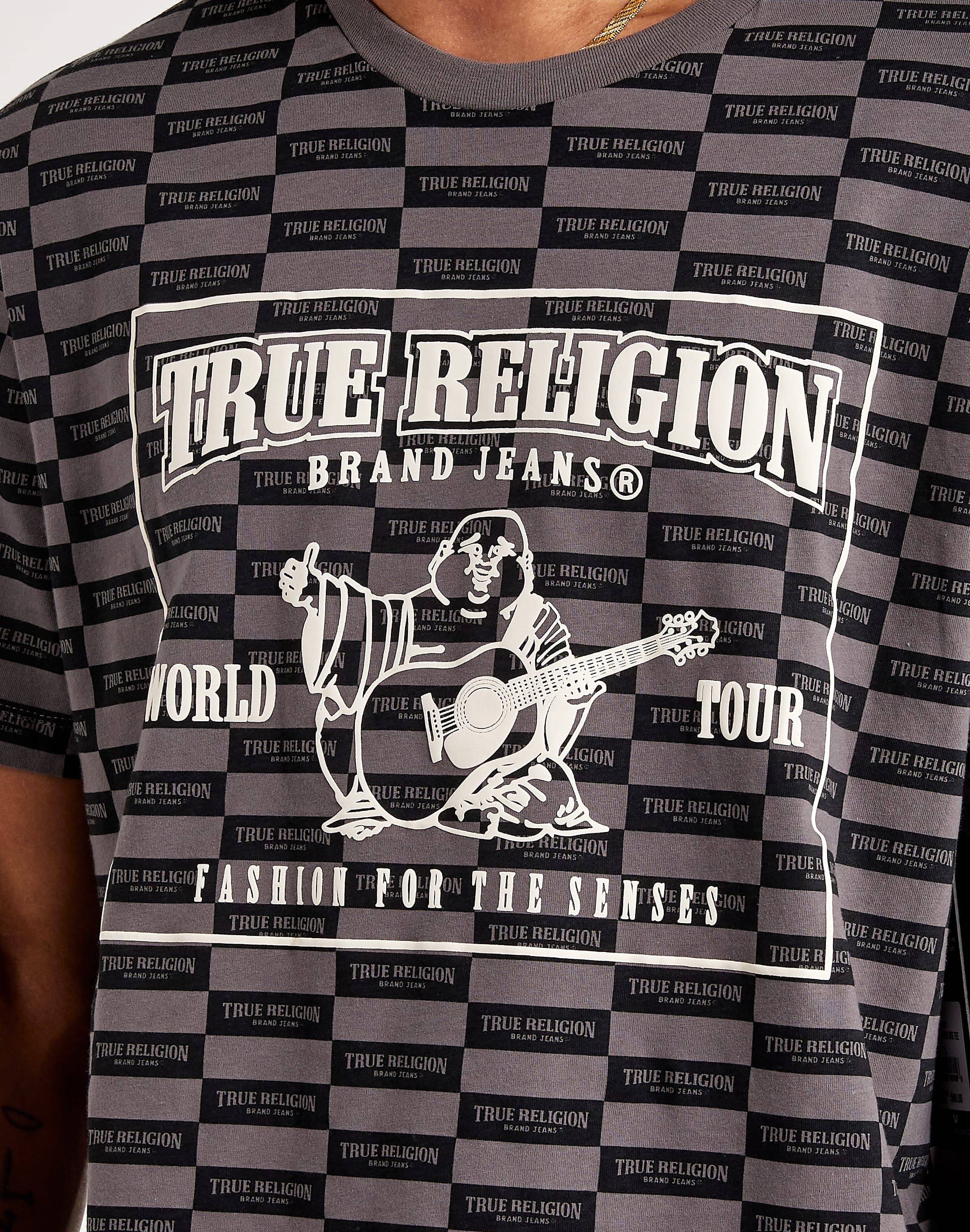 True Relligomn True Religion Allover Print Logo Relaxed Tee – DTLR