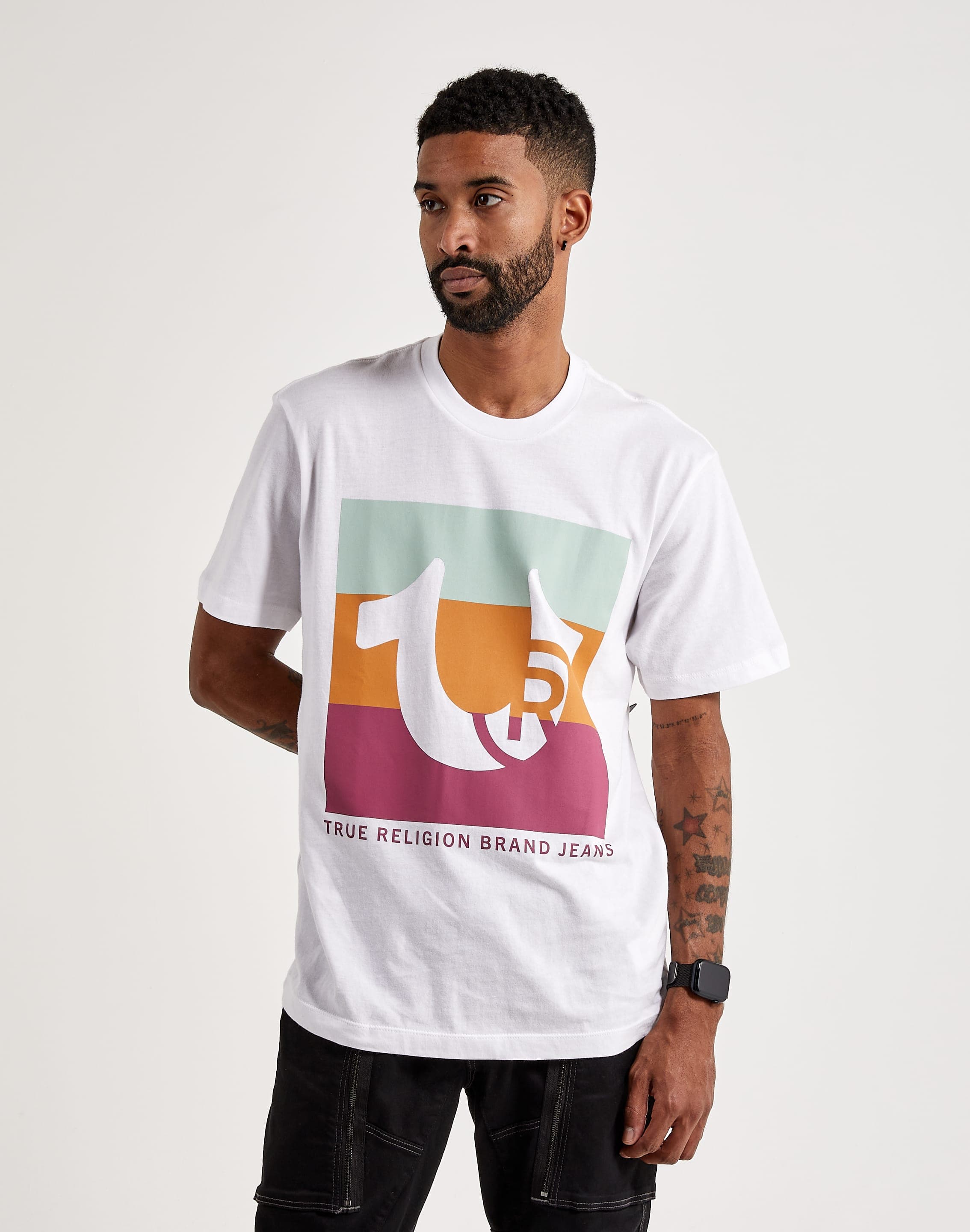 True Religion Horseshoe Logo White